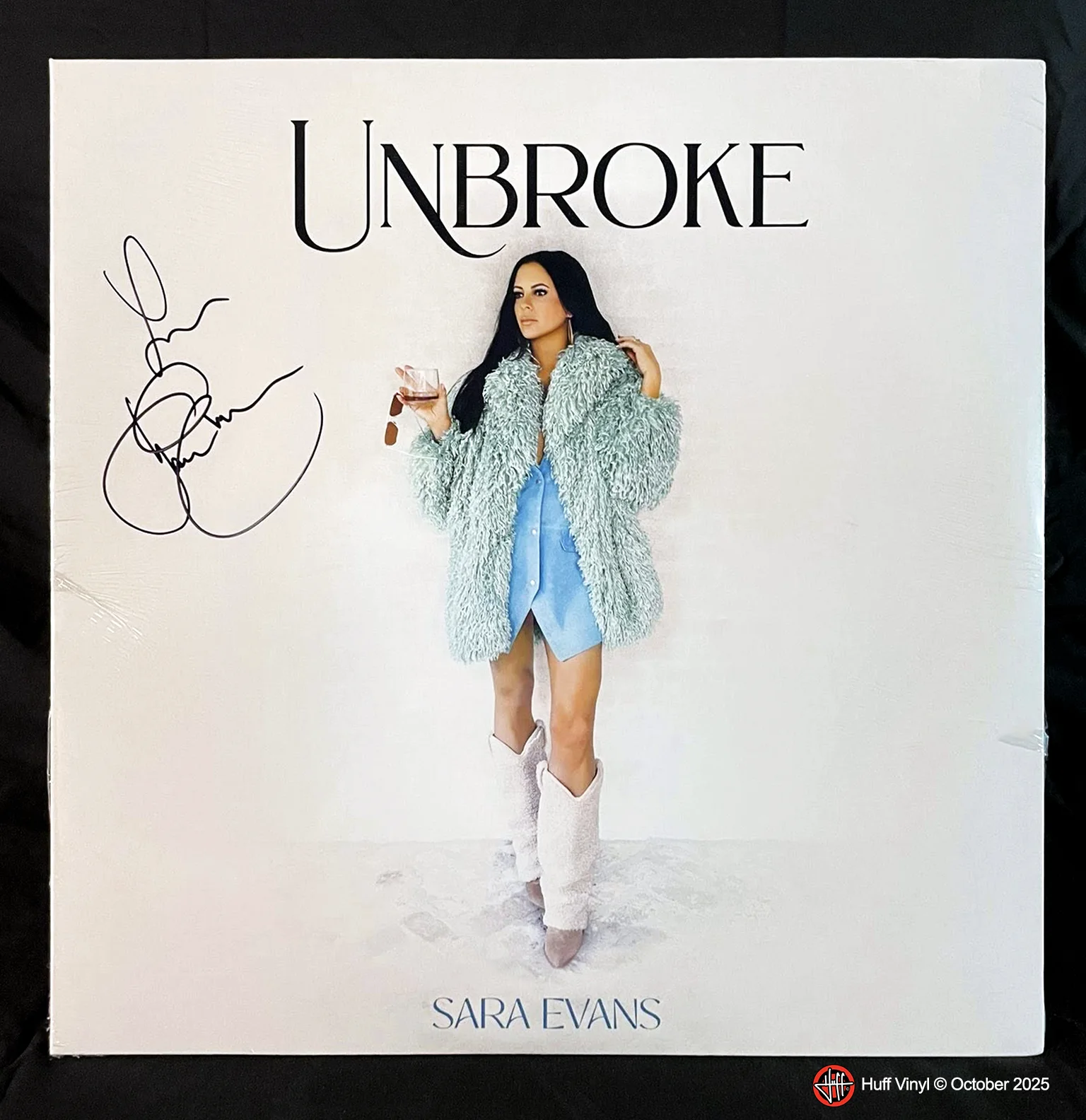 SIGNED COVER NEW | SARA EVANS - UNBROKE Coke Bottle Clear 2024 Record Vinyl LP, image 3