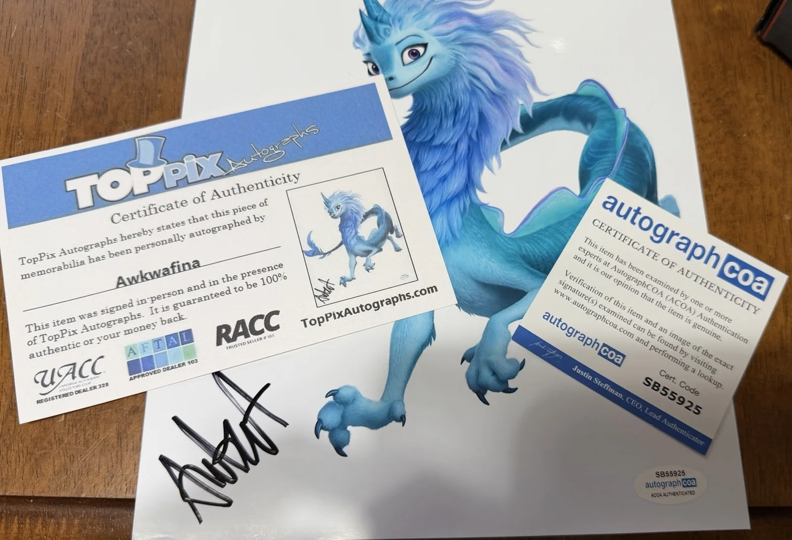 Awkwafina — Awkwafina Signed Autographed 8x10 Photo Disney Raya The Last Dragon ACOA, изображение 2