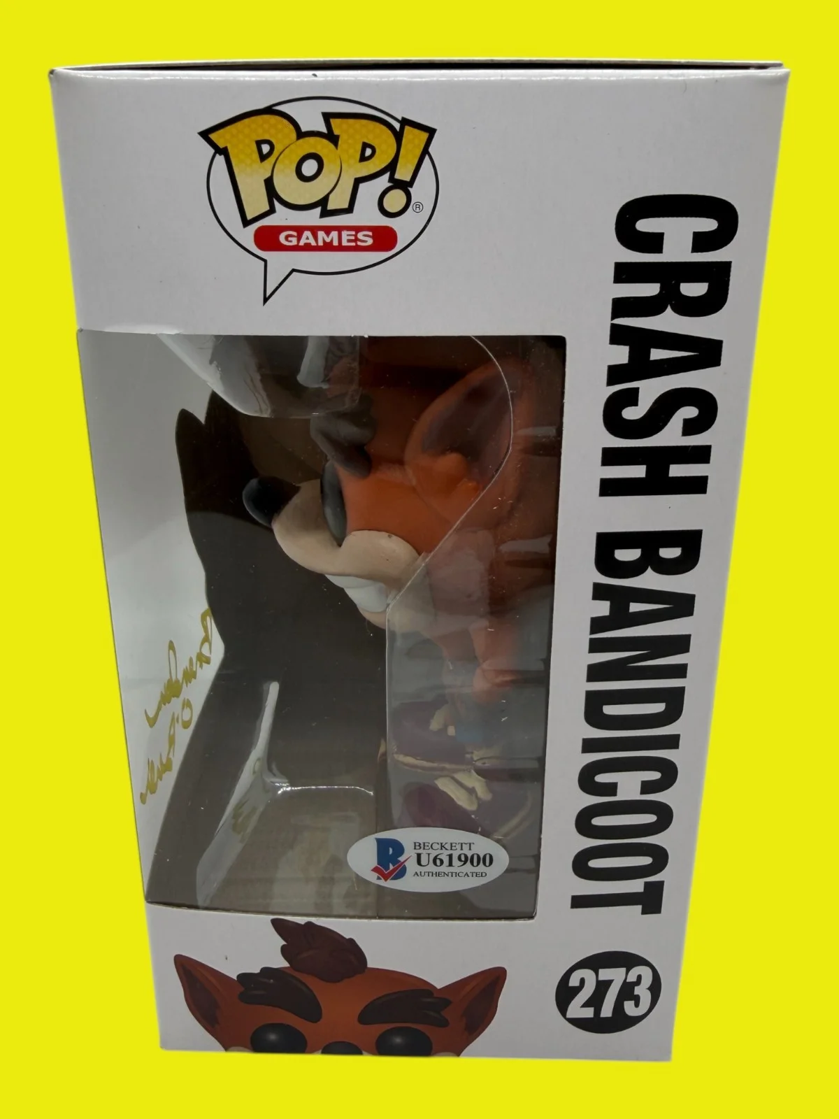 Brendan O'Brien — Brendan O'Brien Signed Funko Pop Crash Bandicoot Authentic Autograph Beckett COA, изображение 2