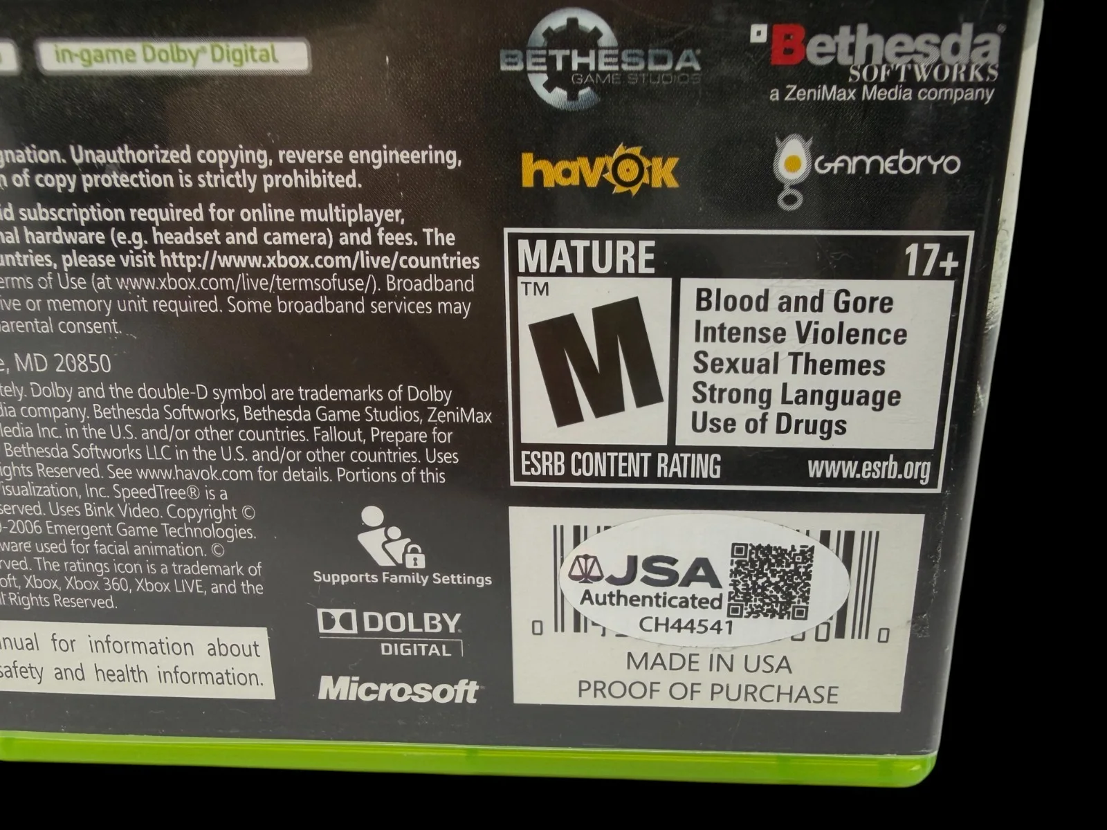 Ron Perlman, Malcolm McDowell, Paul Eiding — Ron Perlman Malcolm McDowell +1 Signed Fallout 3 Autograph XBOX 360 Game JSA COA, image 3