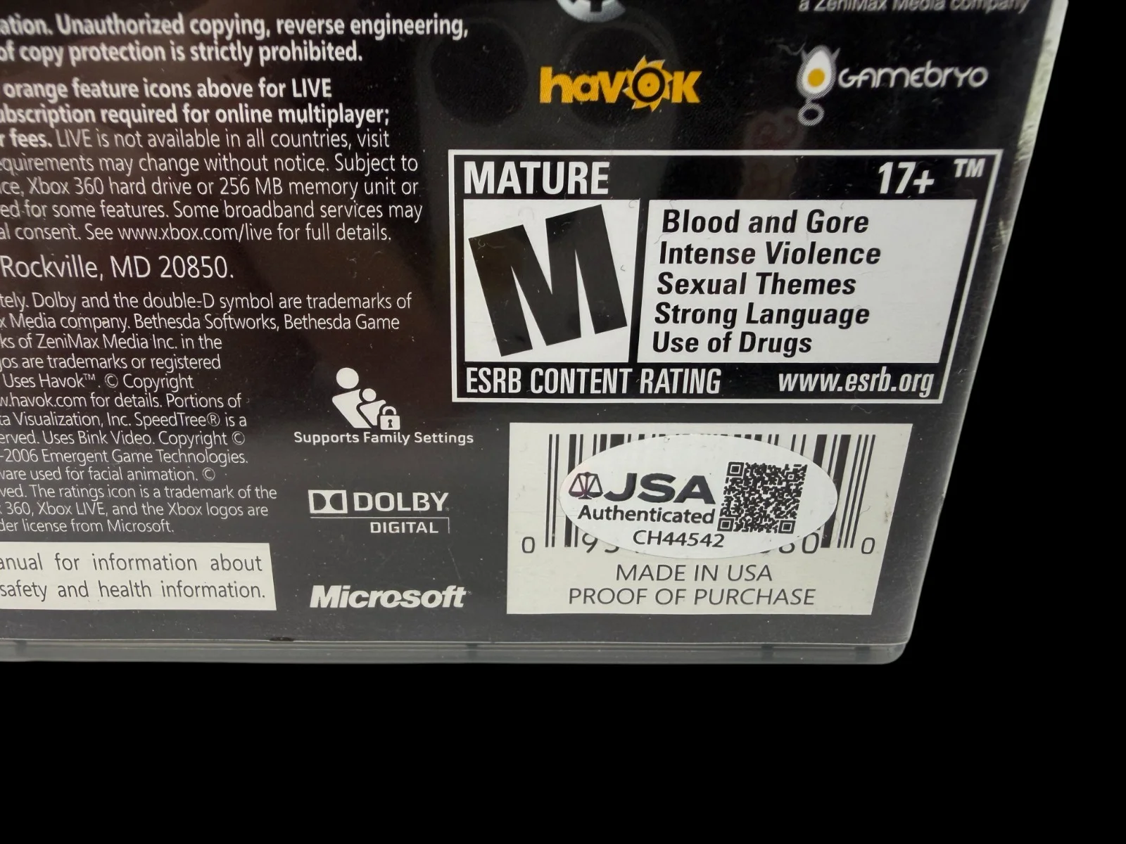 Ron Perlman, Malcolm McDowell, Paul Eiding — Ron Perlman Malcolm McDowell +1 Signed Fallout 3 Autograph Xbox 360 Game JSA COA, image 3