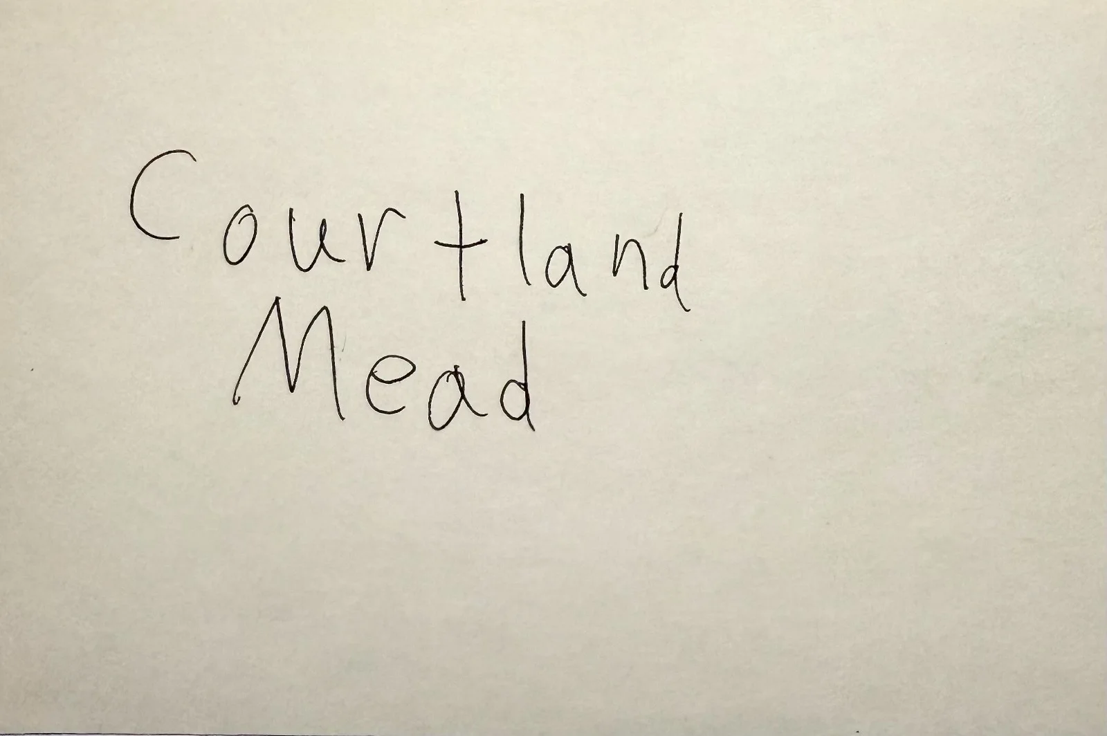 Courtland Mead — COURTLAND MEAD Signed Autographed 4x6 INDEX CARD KIRK Dragon Tales THE SHINING