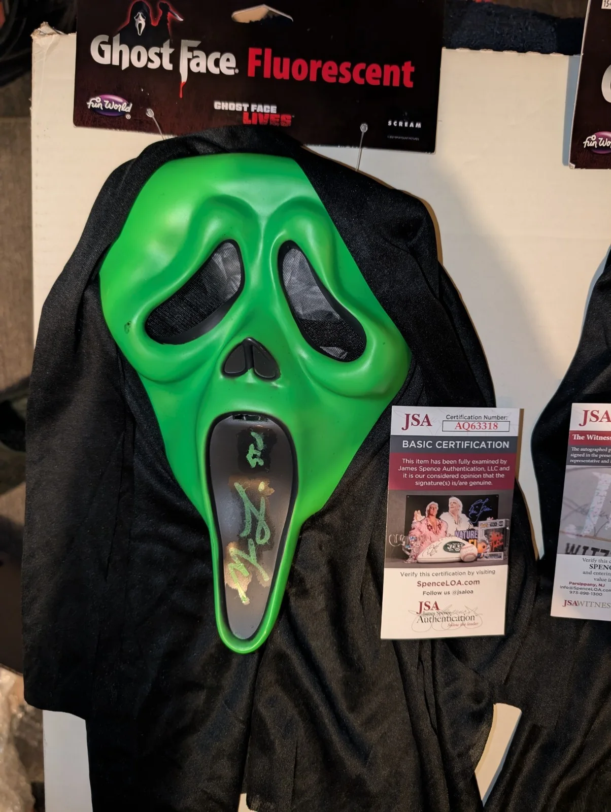 Original Ghost Face killers Scream Movie Masks Signed JSA Authenticated, image 3