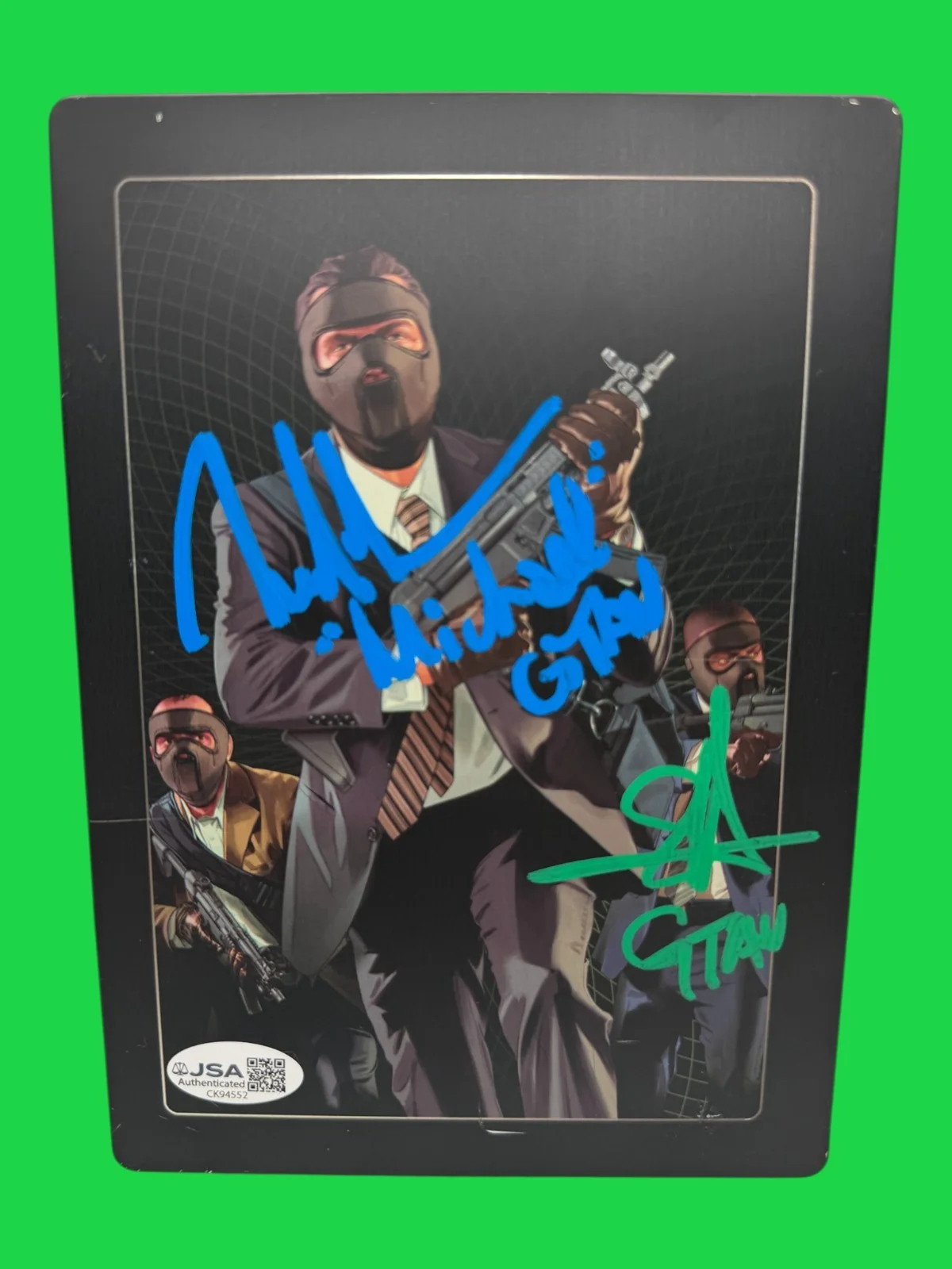 Steven Ogg, Ned Luke, Shawn Fonteno — Ned Luke +2 Cast Signed Grand Theft Auto V Xbox 360 Steelbook Game GTA JSA COA, image 4