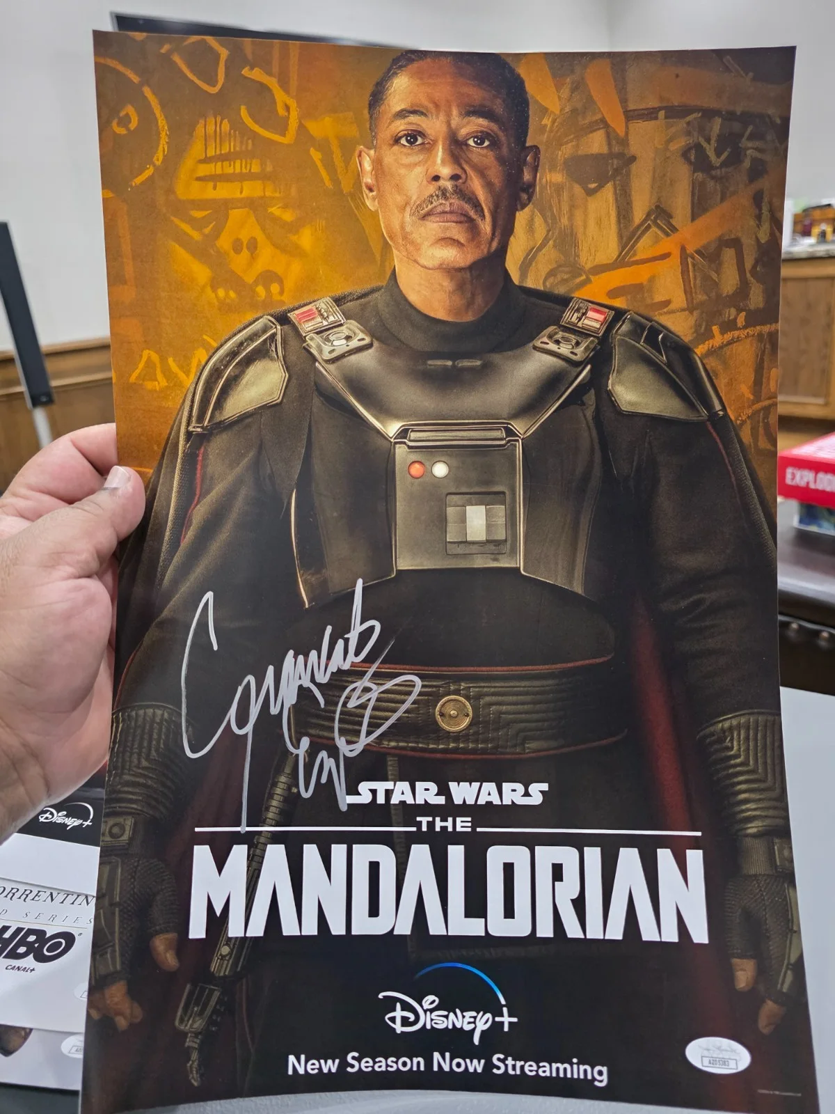 Giancarlo Esposito — Giancarlo Esposito Star Wars The Mandalorian 12x118 Signed Photo JSA Certified