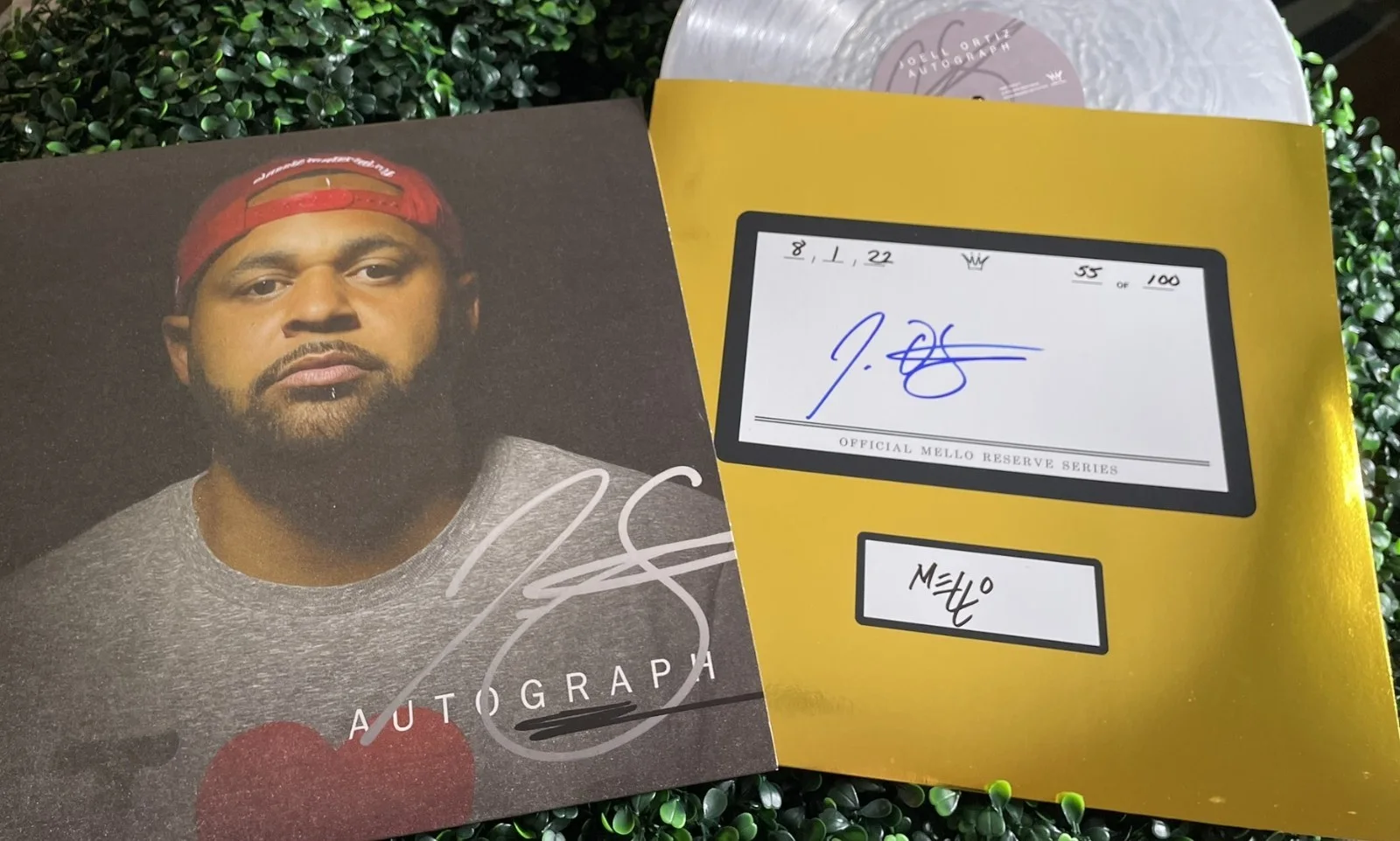 Joell Ortiz Autograph Record Signed Mello COA Reserve Series 55 of 100, изображение 2