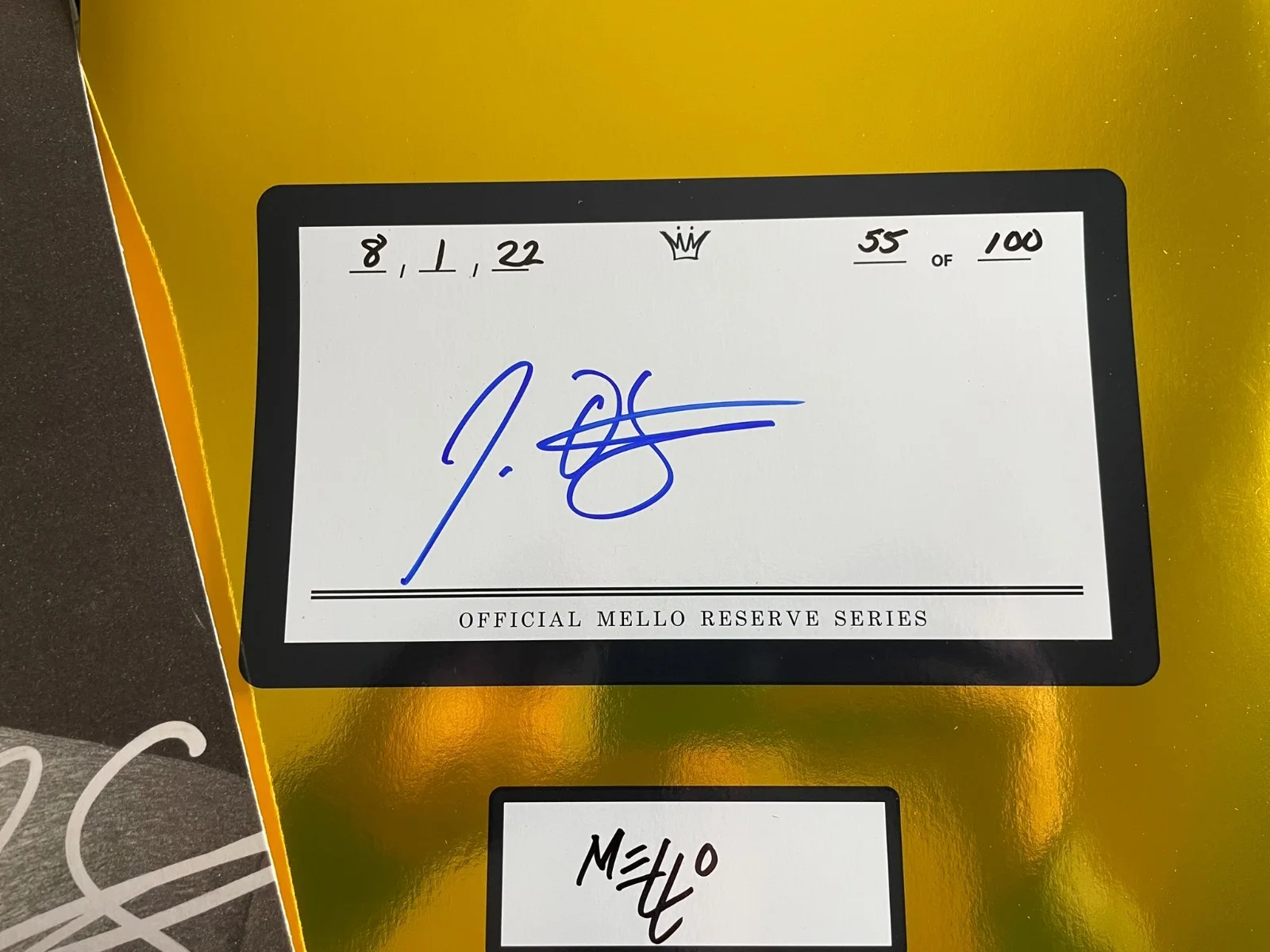 Joell Ortiz Autograph Record Signed Mello COA Reserve Series 55 of 100, изображение 3