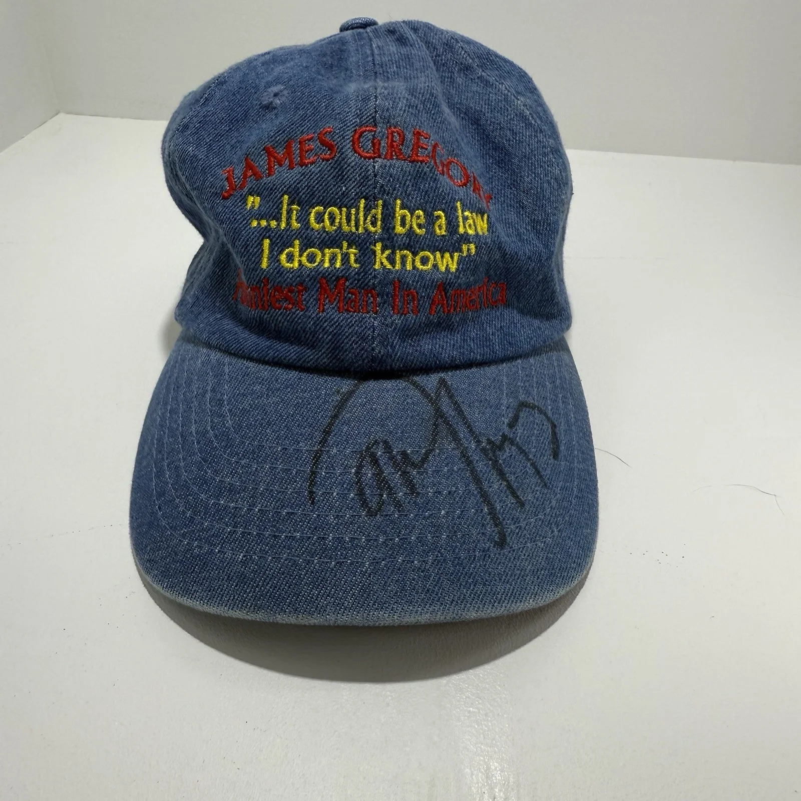 James Gregory — James harold Gregory Signed Baseball Hat Comedian "Funniest Man In America"