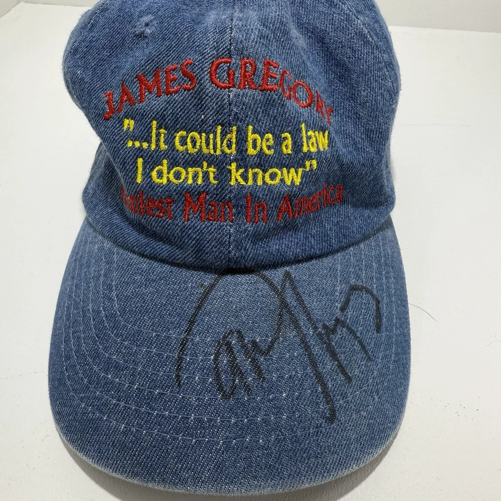 James Gregory — James harold Gregory Signed Baseball Hat Comedian "Funniest Man In America", изображение 2