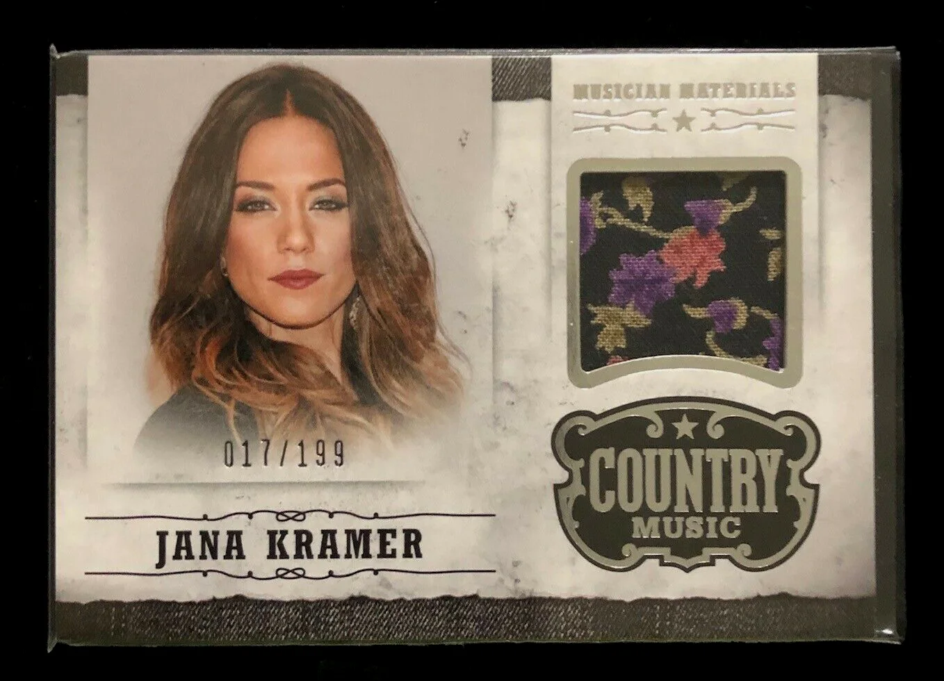 JANA KRAMER 2014 PANINI COUNTRY MUSIC AUTO SIGNED / 199 CARD & MUTLI COLOR RELIC, изображение 3