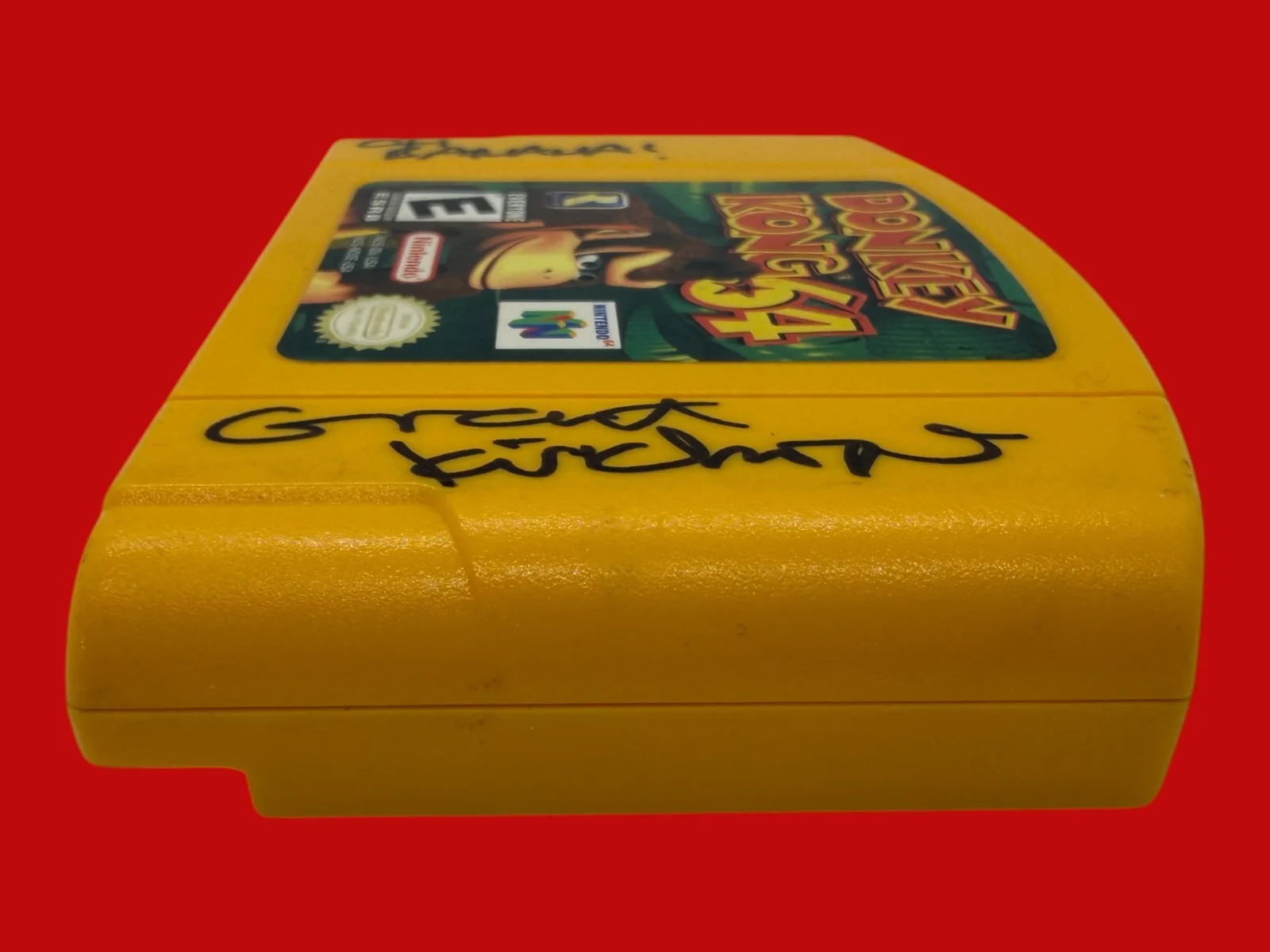 Grant Kirkhope — Grant Kirkhope Signed N64 Cartridge Donkey Kong 64 Game Autograph JSA COA, image 4