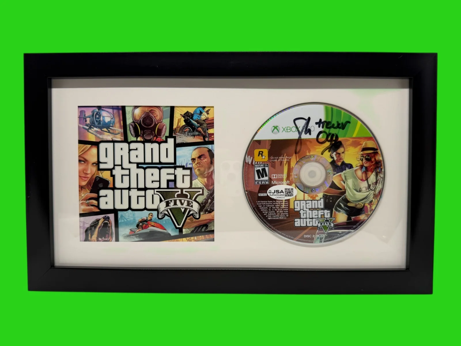 Steven Ogg — Steven Ogg Signed Grand Theft Auto V Xbox 360 Disc Framed Trevor Auto JSA COA