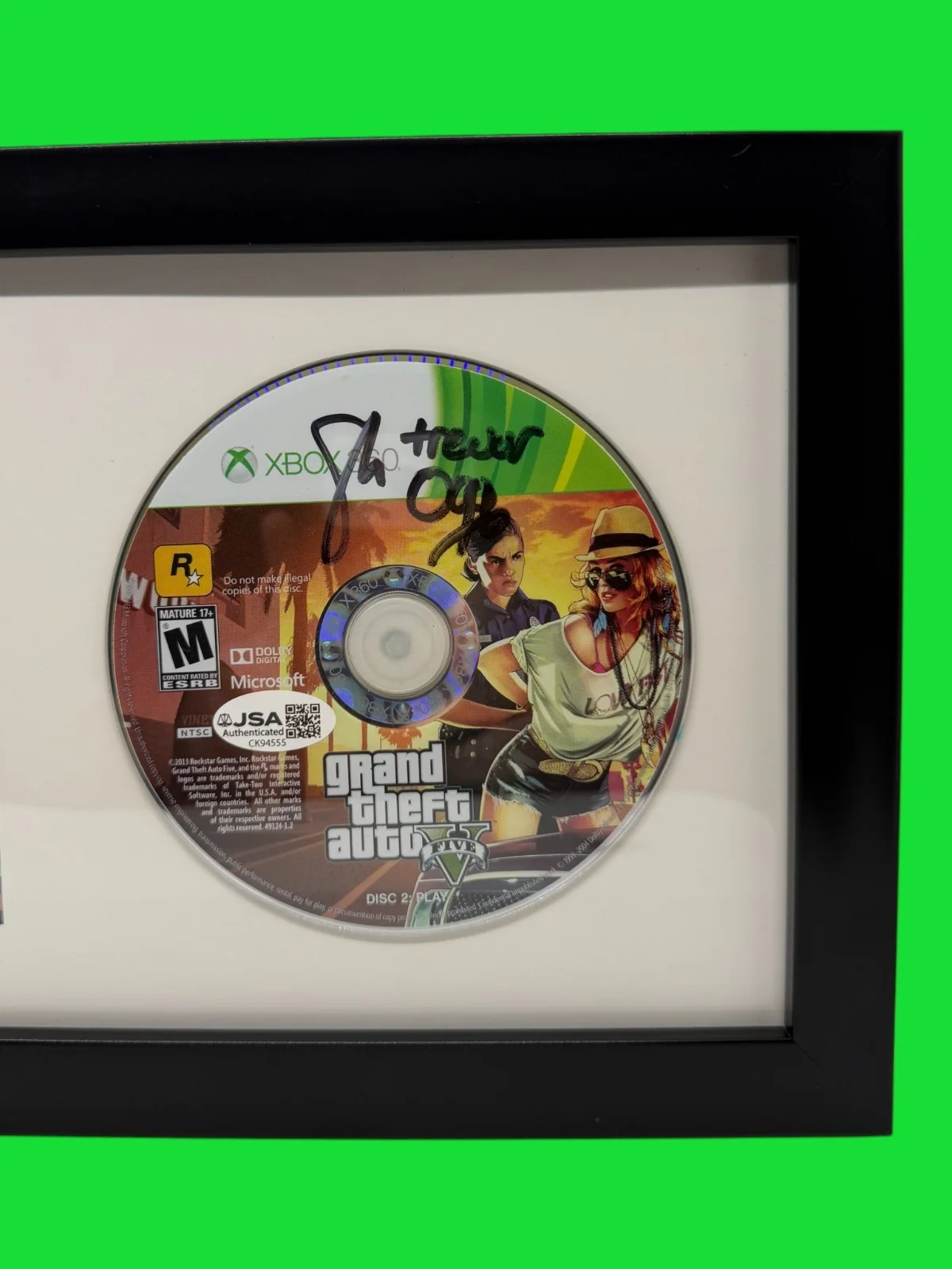 Steven Ogg — Steven Ogg Signed Grand Theft Auto V Xbox 360 Disc Framed Trevor Auto JSA COA, изображение 4