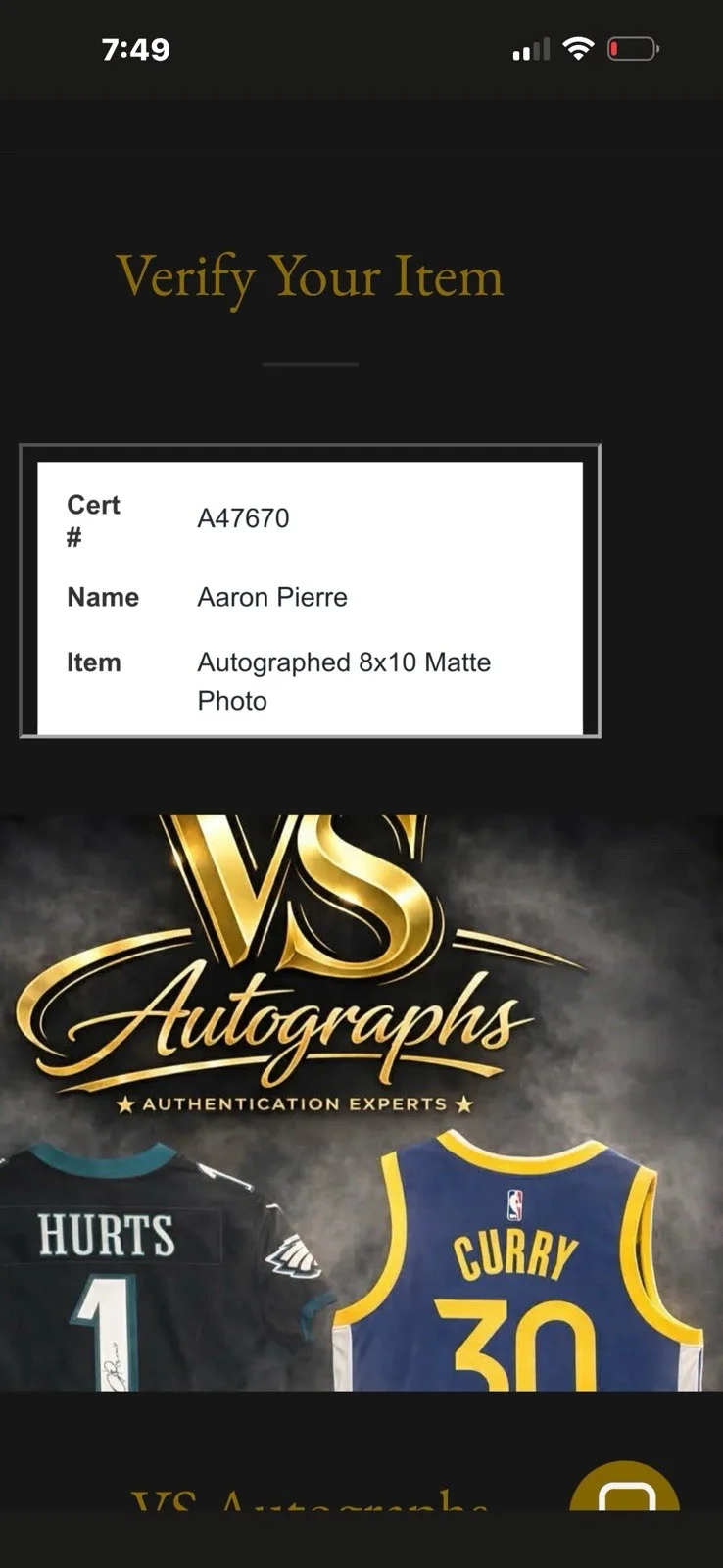 Aaron Pierre Lion King Autographed Photo w/coa, image 3