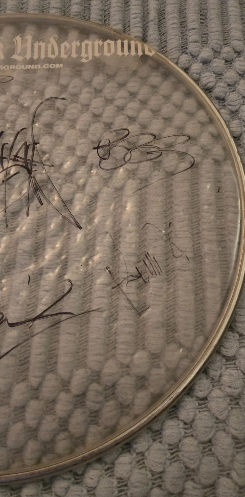 Linkin Park autographed drum skin 2007 Project Revolution tour Pine Knob Detroit, image 3