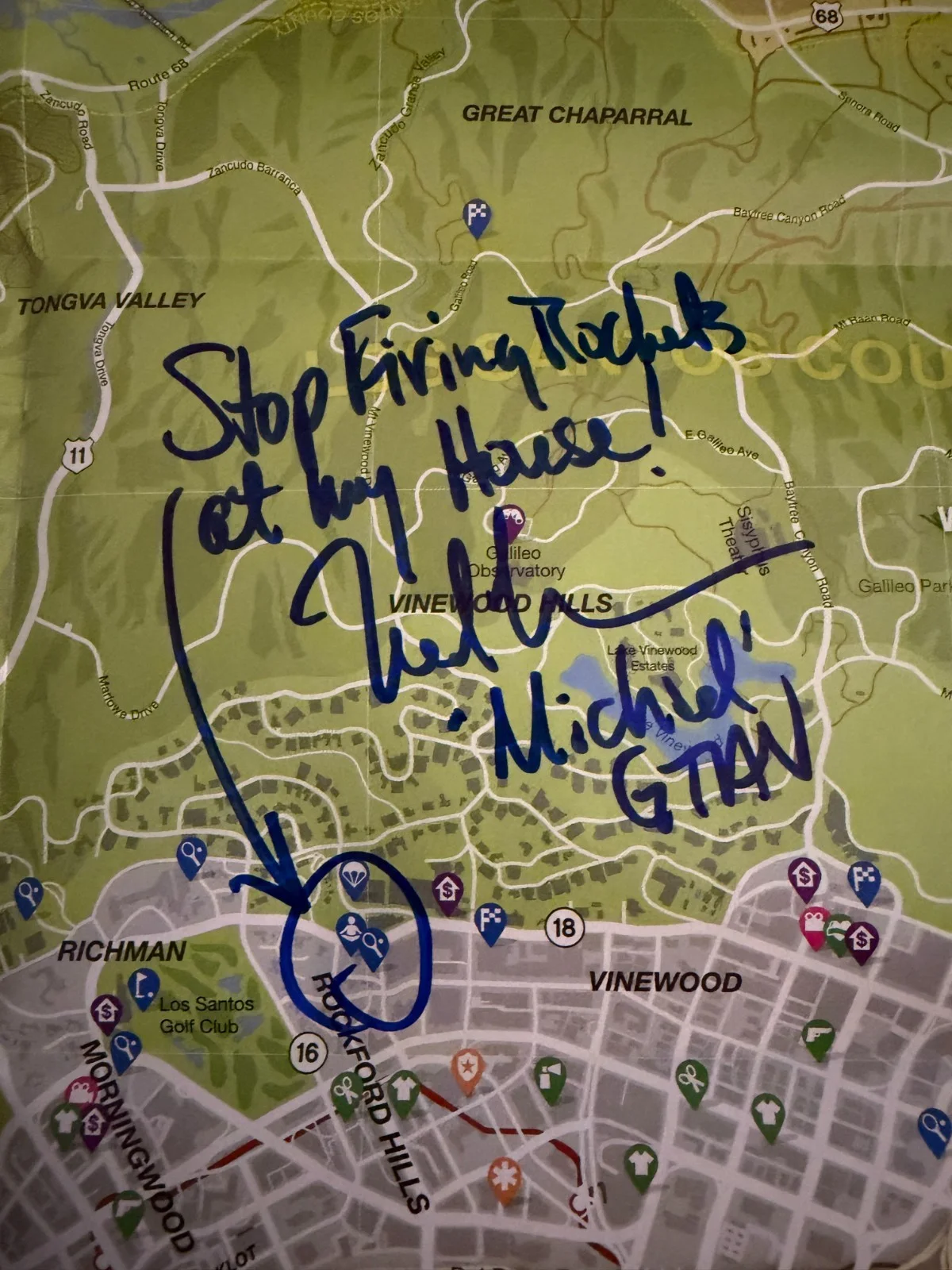 Steven Ogg, Ned Luke, Shawn Fonteno — Steven Ogg +2 Cast Signed 18.25x28.75 GTA V Los Santos Insert Poster JSA COA, изображение 5