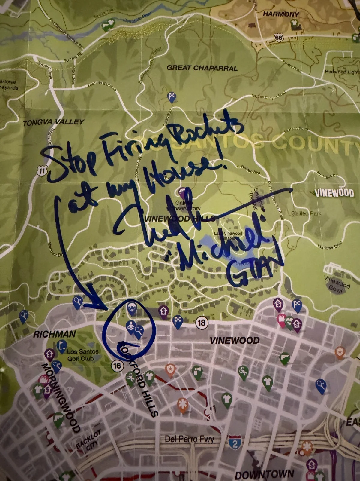 Steven Ogg, Ned Luke, Shawn Fonteno — Steven Ogg +2 Cast Signed 18.25x28.75 GTA V Los Santos Insert Poster JSA COA, image 5