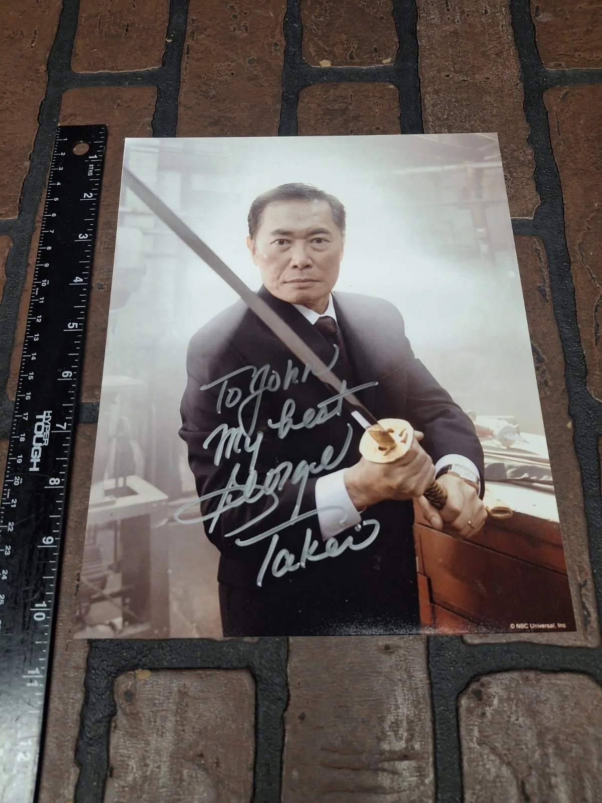 George Takei — Heroes- George Takei signed Kaito Nakamura 8x10 photo To John