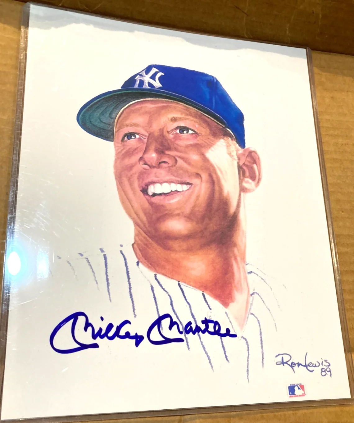 MICKEY MANTLE — MICKEY MANTLE NEW YORK YANKEES SIGNED AUTOS 8X10 COLOR PHOTO /CERTIFICATE