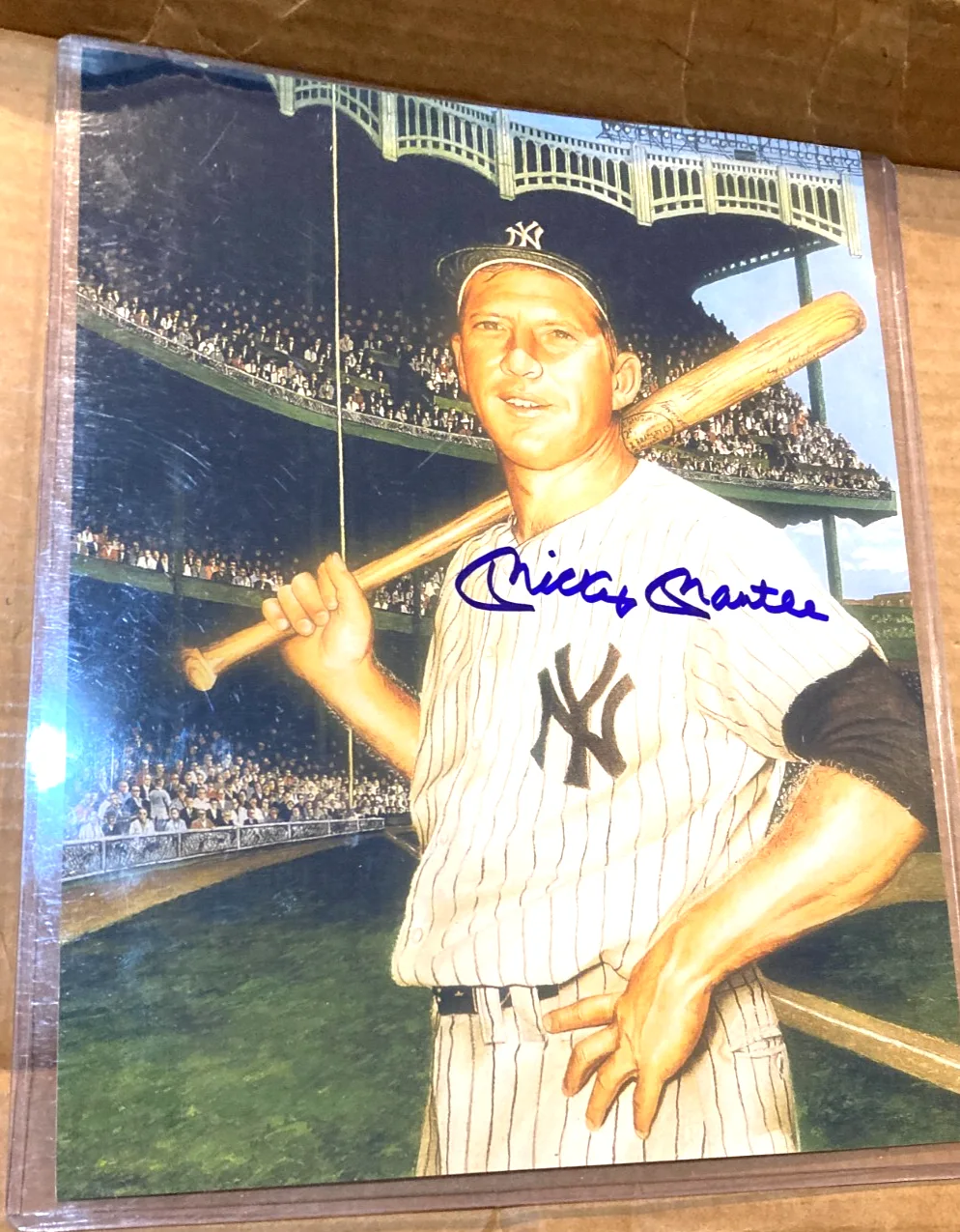 MICKEY MANTLE — MICKEY MANTLE NEW YORK YANKEES SIGNED AUTOS 8X10 COLOR PHOTO /CERTIFICATE