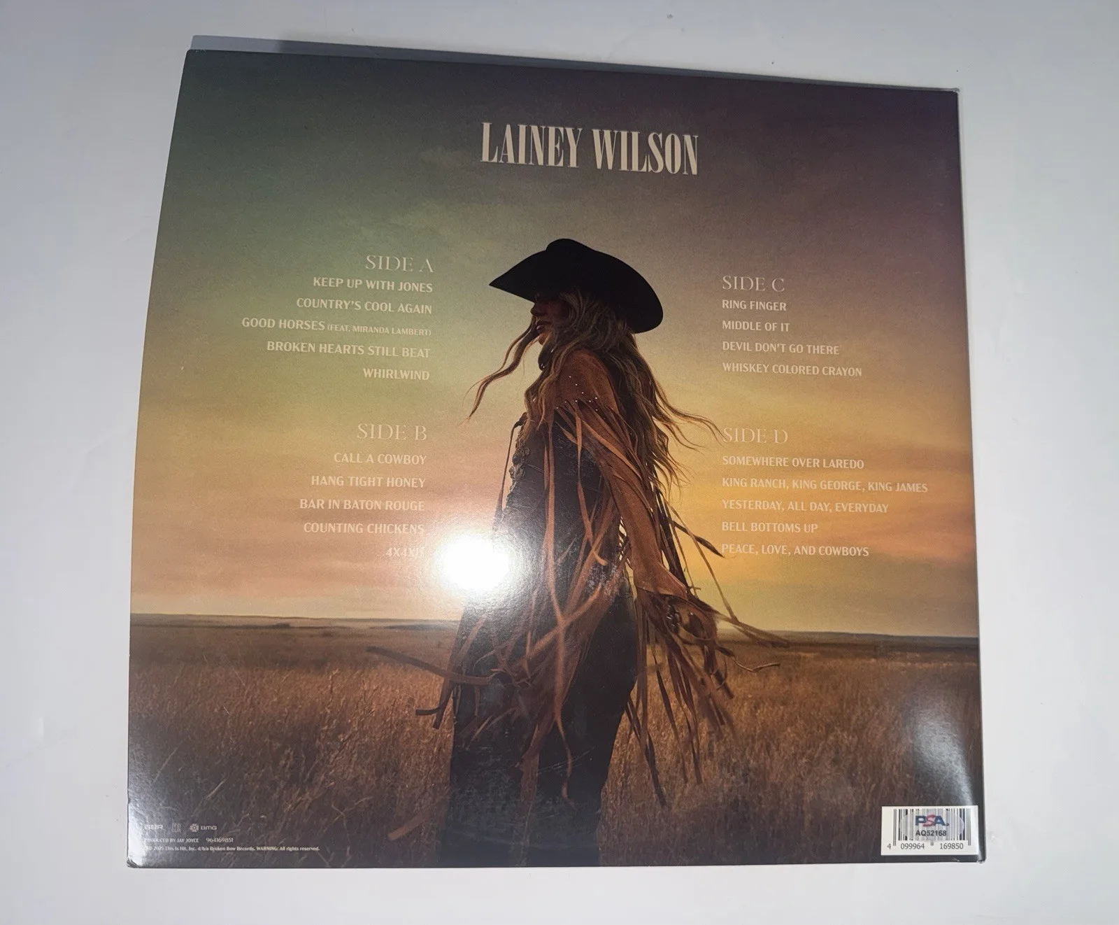 Lainey Wilson autographed Whirlwind Deluxe signed country music 12” vinyl - PSA, image 5