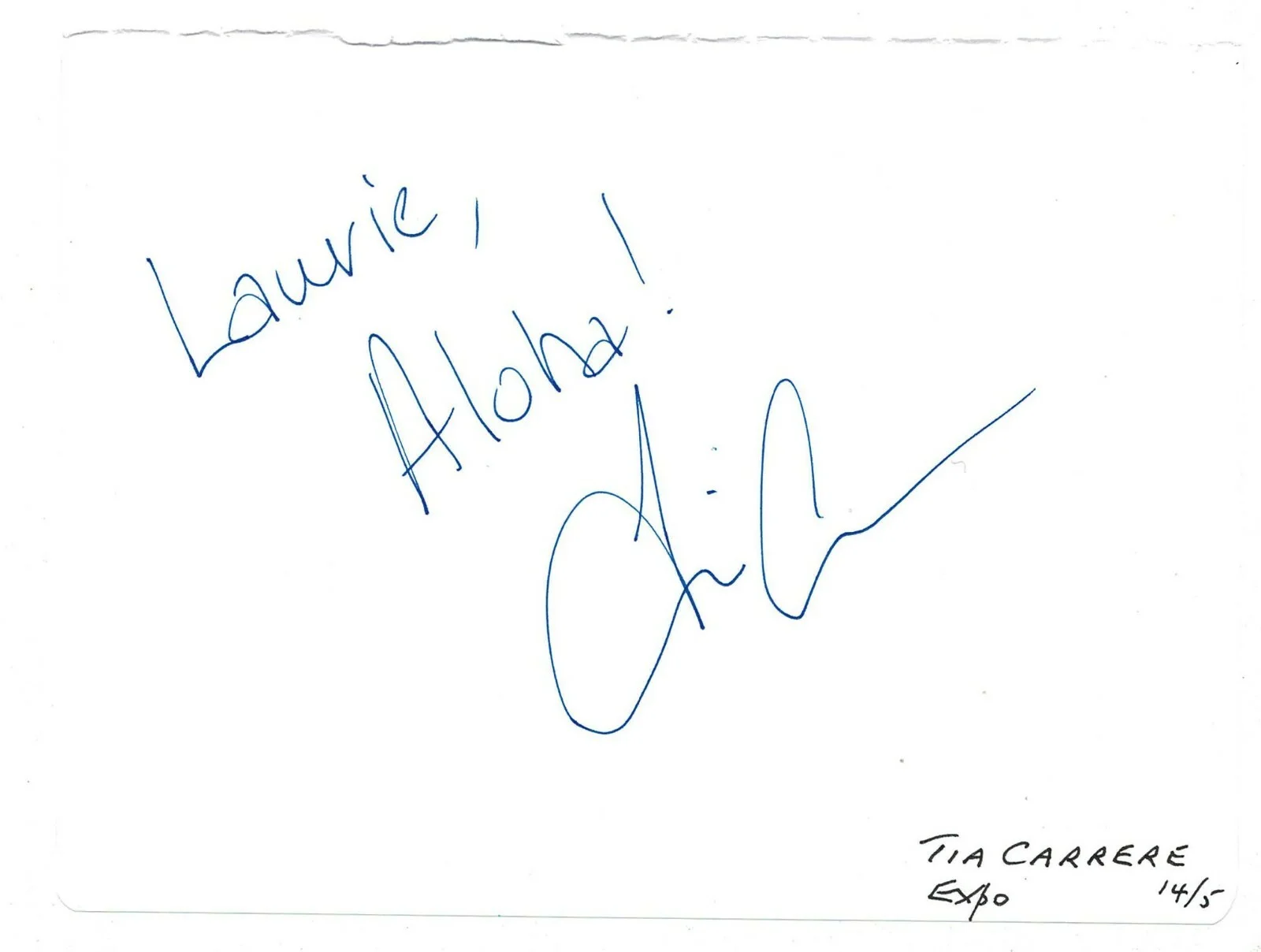 Tia Carrere — Tia Carrere Wayne's World Autographed Signed Album Page AMCo COA 5385