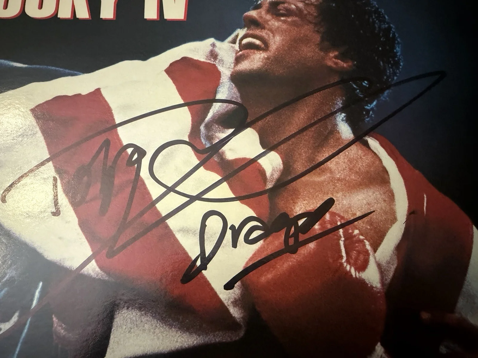 Dolph Lundgren — 🥊🎬 Signed Rocky IV Soundtrack Vinyl Inscribed “Drago” by Dolph Lundgren, image 2