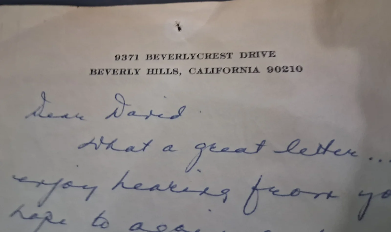VINCENT PRICE - HAND WRITTEN AND SIGNED LETTER - 1972, изображение 2
