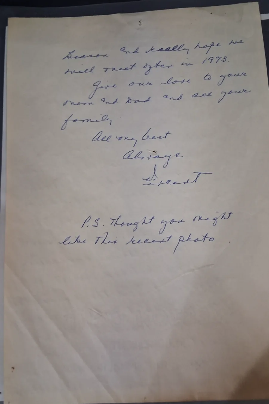 VINCENT PRICE - HAND WRITTEN AND SIGNED LETTER - 1972, изображение 3