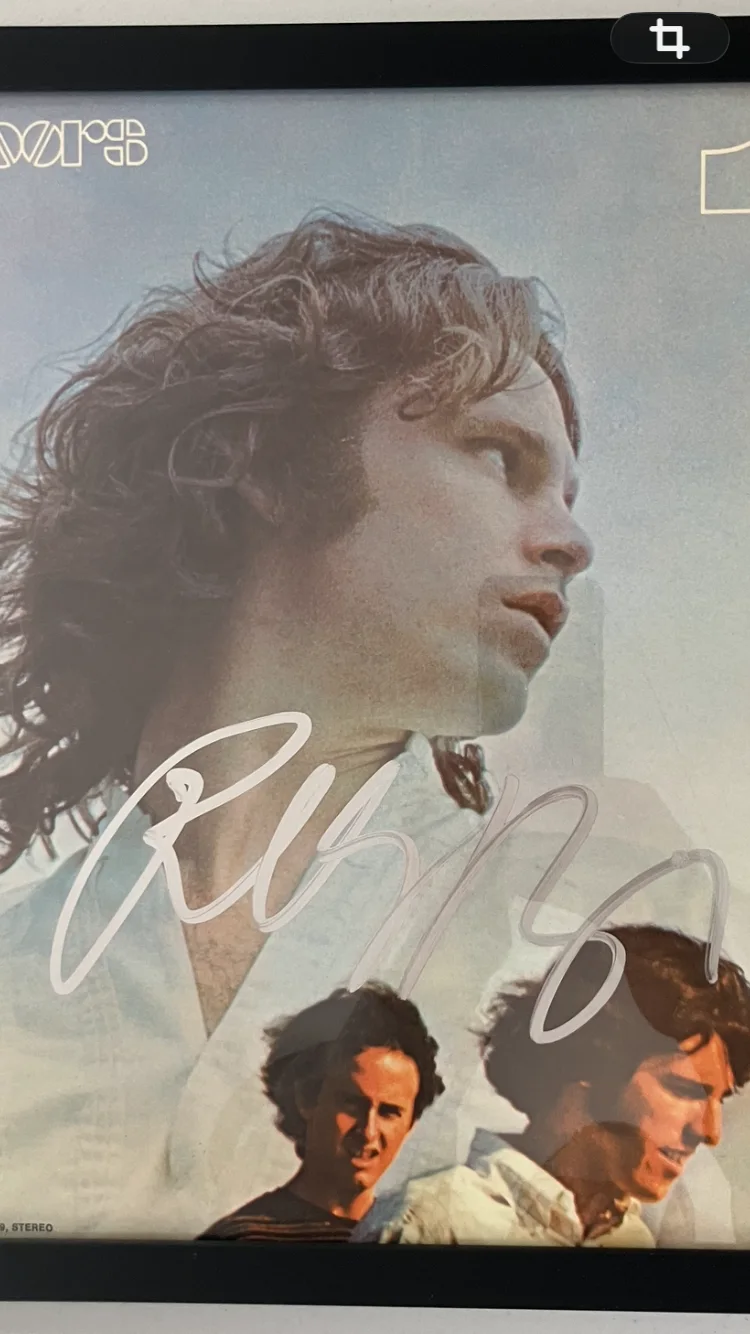 THE DOORS ROBBY KRIEGER SIGNED AUTOGRAPHED ALBUM JACKET FRAMED VINYL WITH COA, image 2