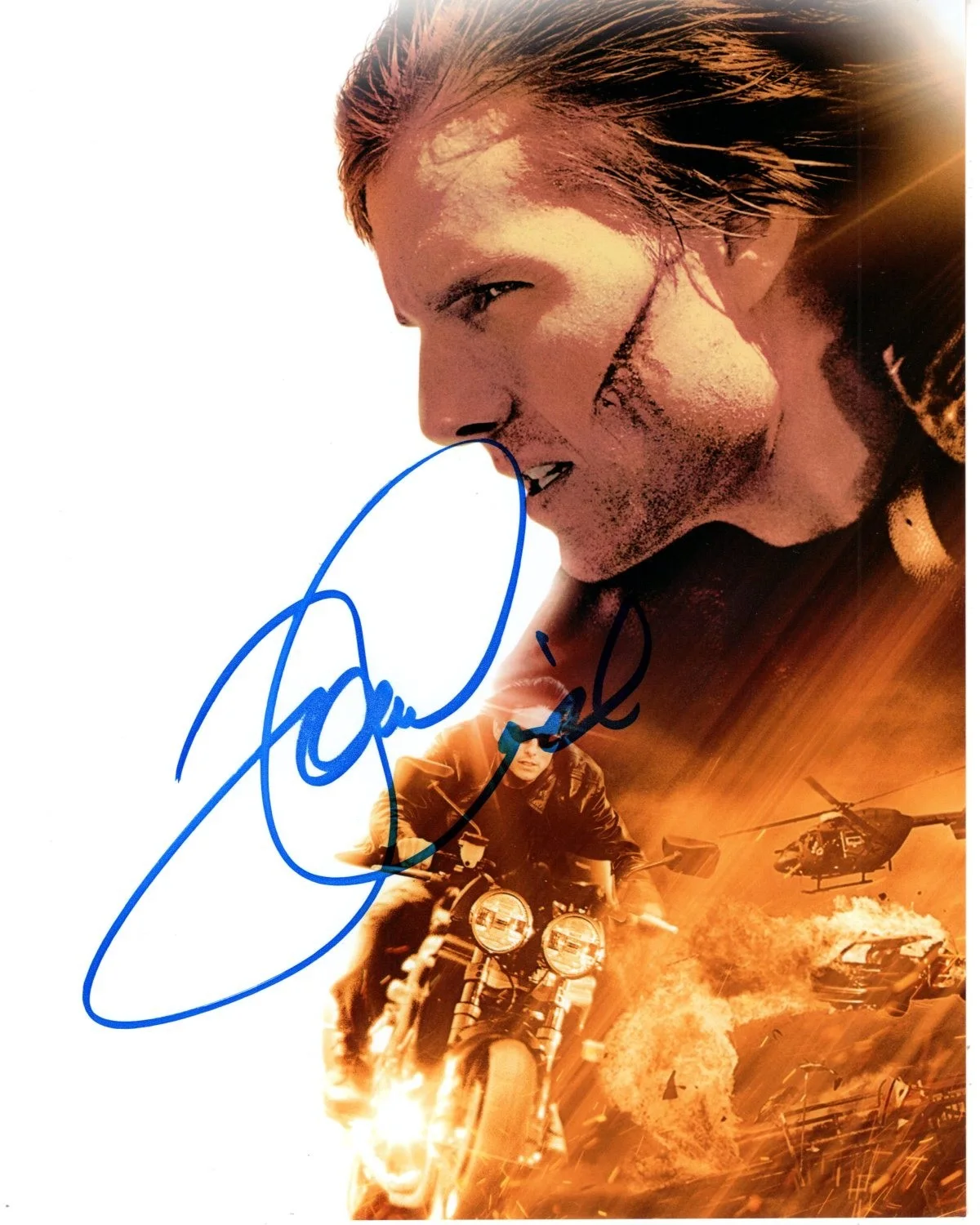 Tom Cruise — TOM CRUISE Signed 8x10 MISSION IMPOSSIBLE ETHAN HUNT Photo w/ Hologram COA