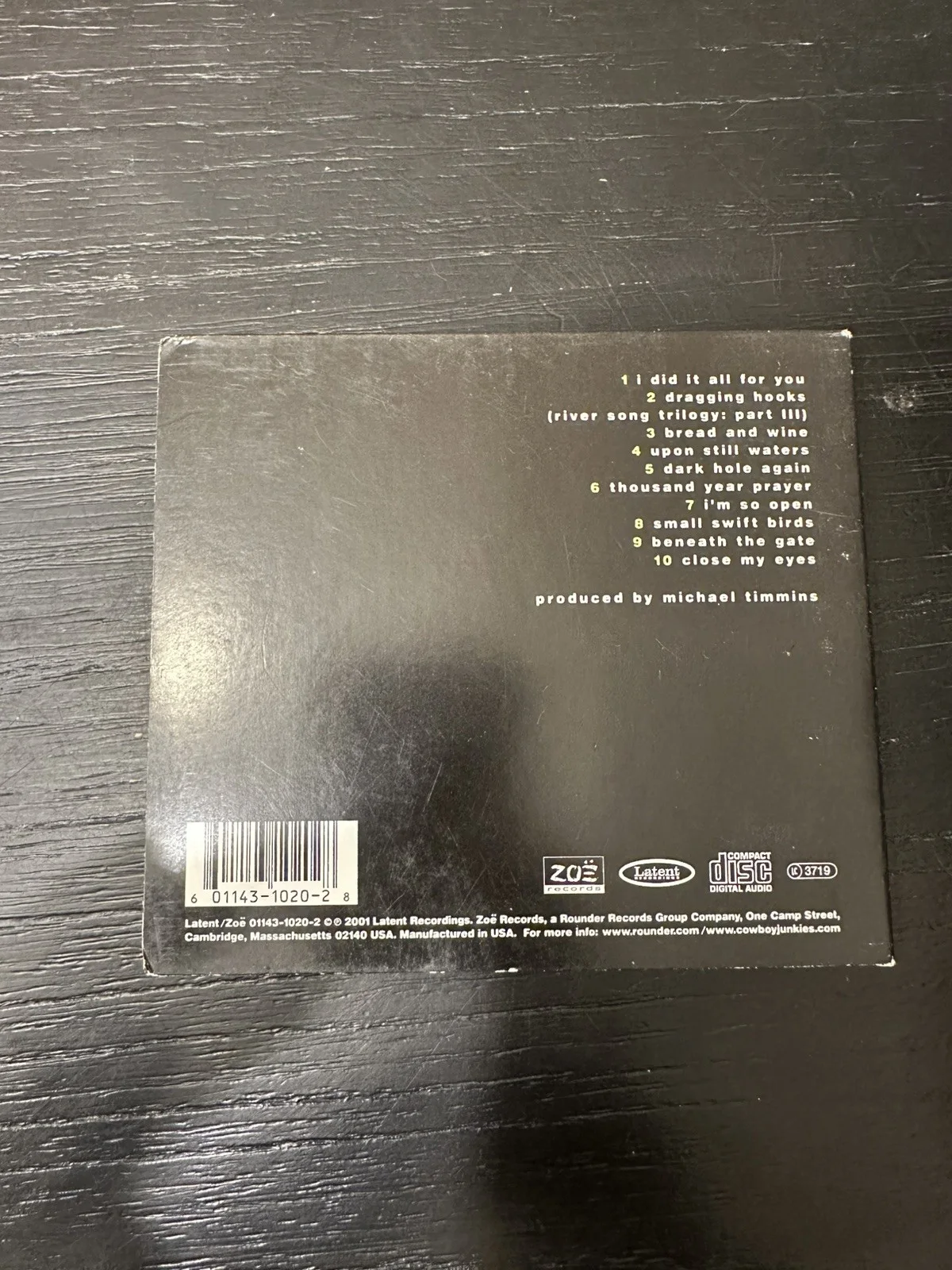 Cowboy Junkies "Open" signed autographed CD on front in sharpie ATEB064, image 3