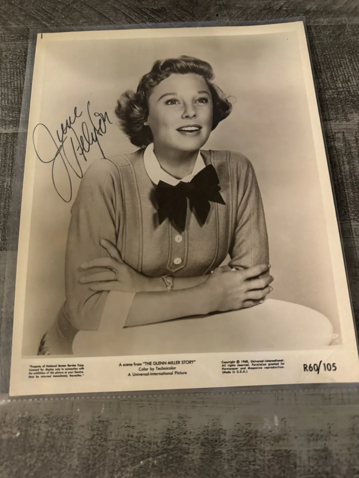 June Allyson — June Allyson Glenn Miller Story Lovely Signed Vintage Original Photograph COA