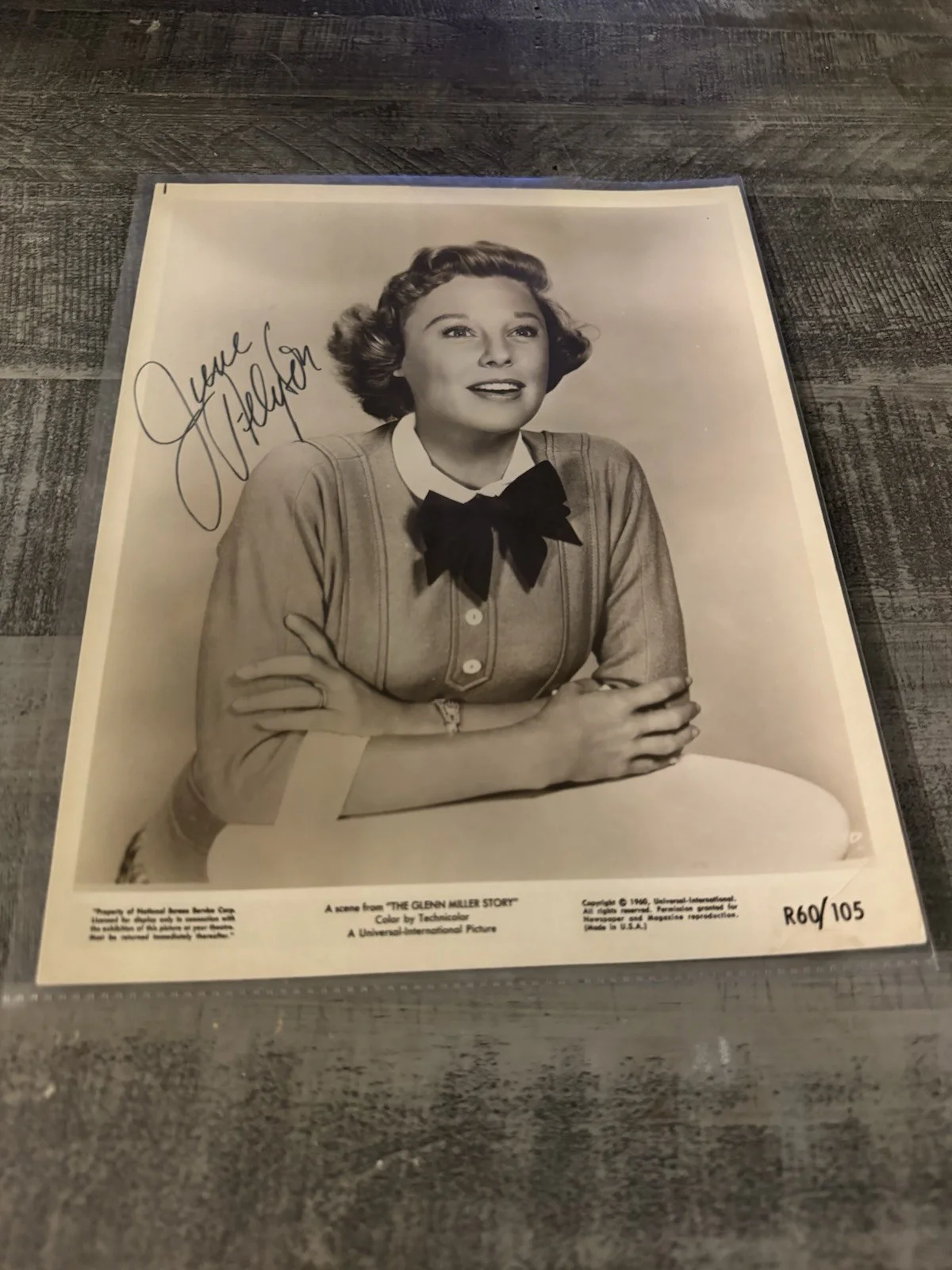 June Allyson — June Allyson Glenn Miller Story Lovely Signed Vintage Original Photograph COA, изображение 3