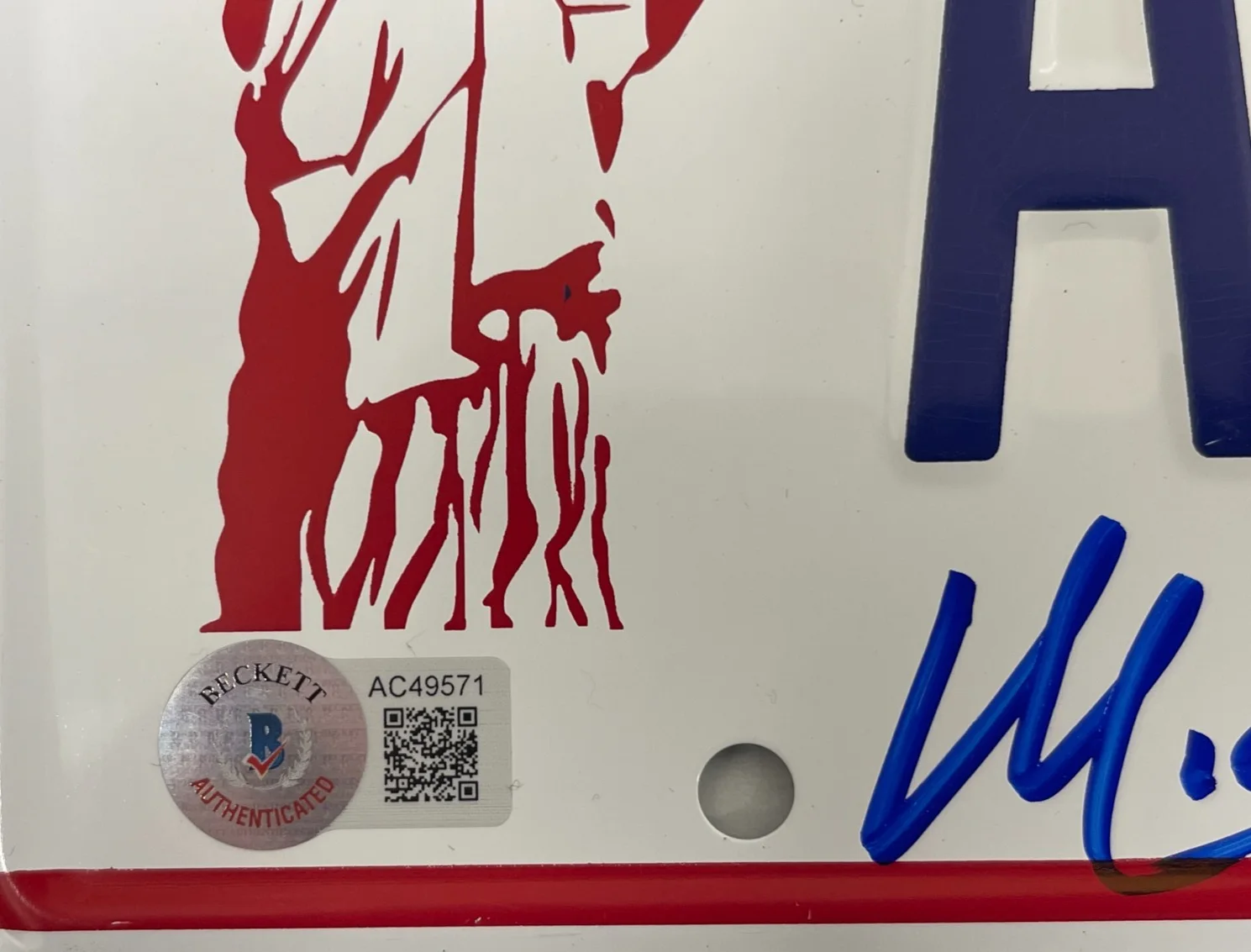 Michael Richards — Michael Richards Signed ASSMAN License Plate Seinfeld Autograph Beckett LOA, изображение 3