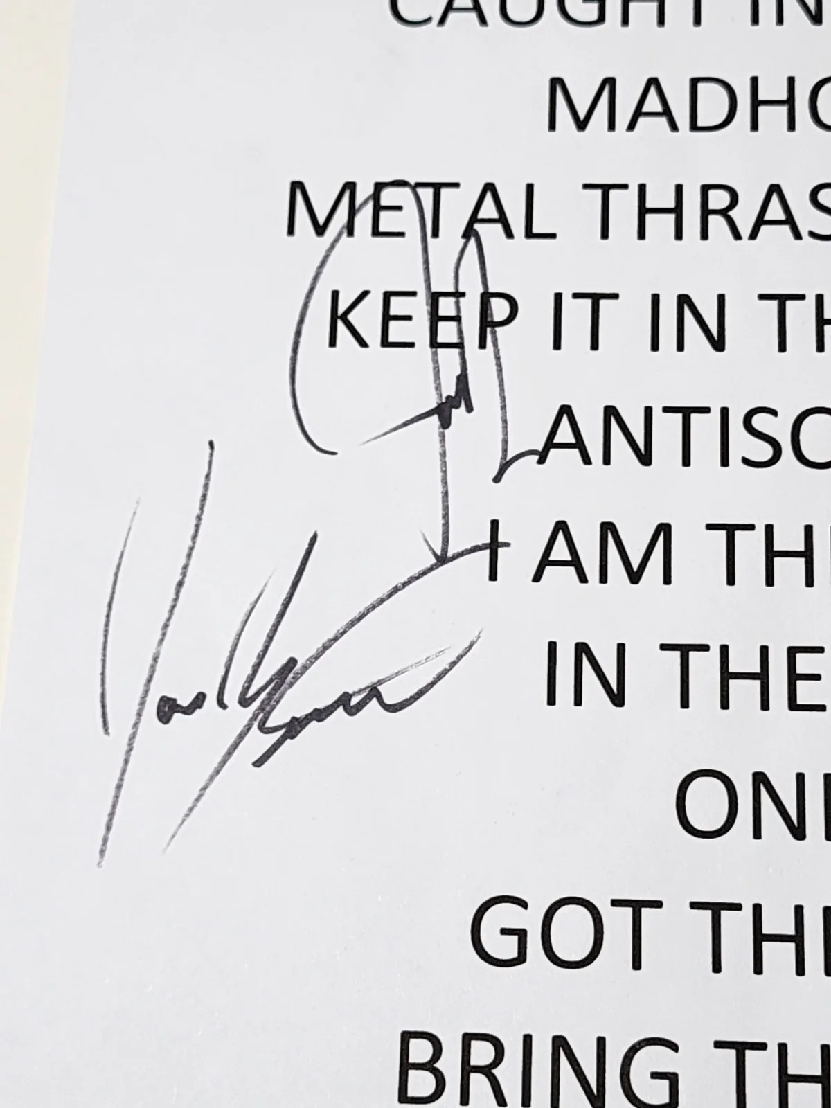ANTHRAX Band Autograph Signed Setlist. Boston House of Blues 2023, image 2