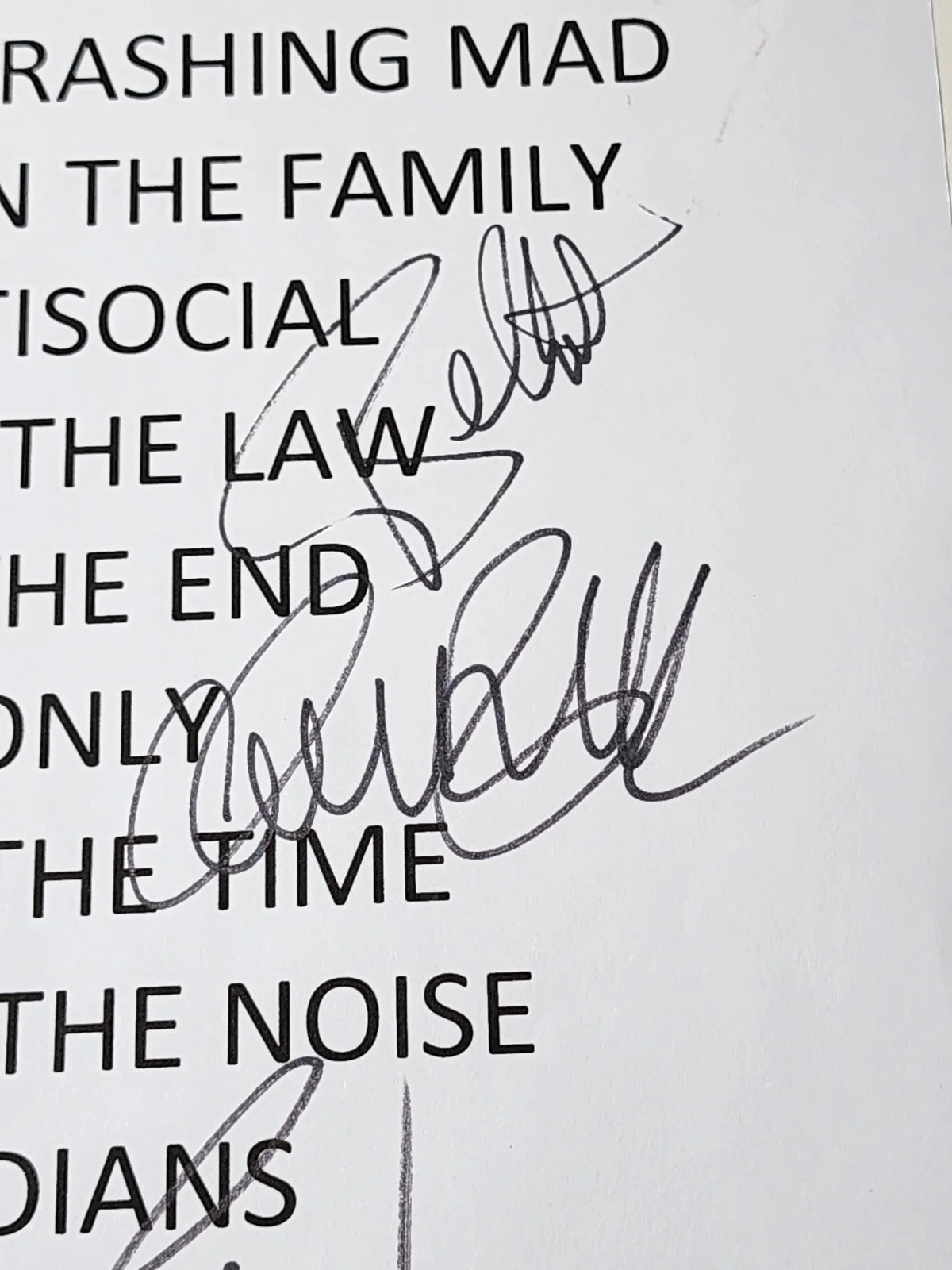 ANTHRAX Band Autograph Signed Setlist. Boston House of Blues 2023, image 3