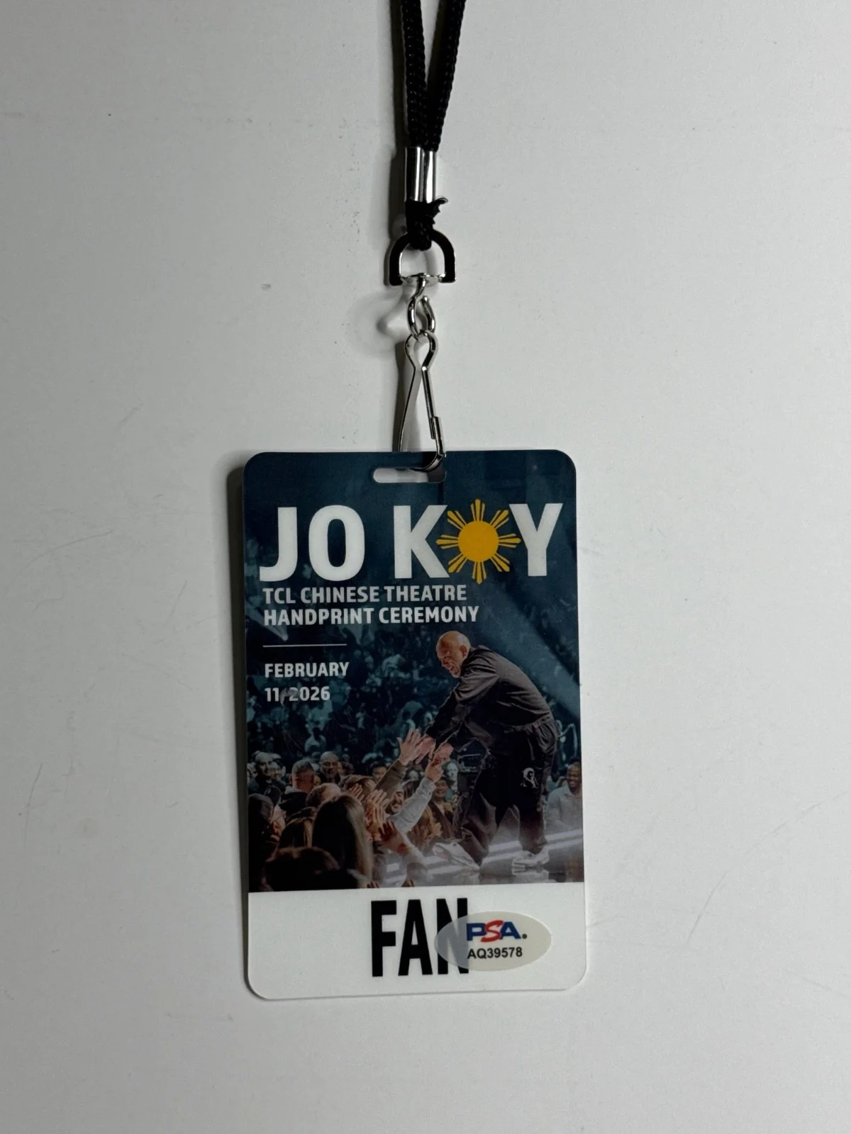 Jo Koy — Jo Koy Signed Concert Fan Badge Original PSA AQ39578, image 2