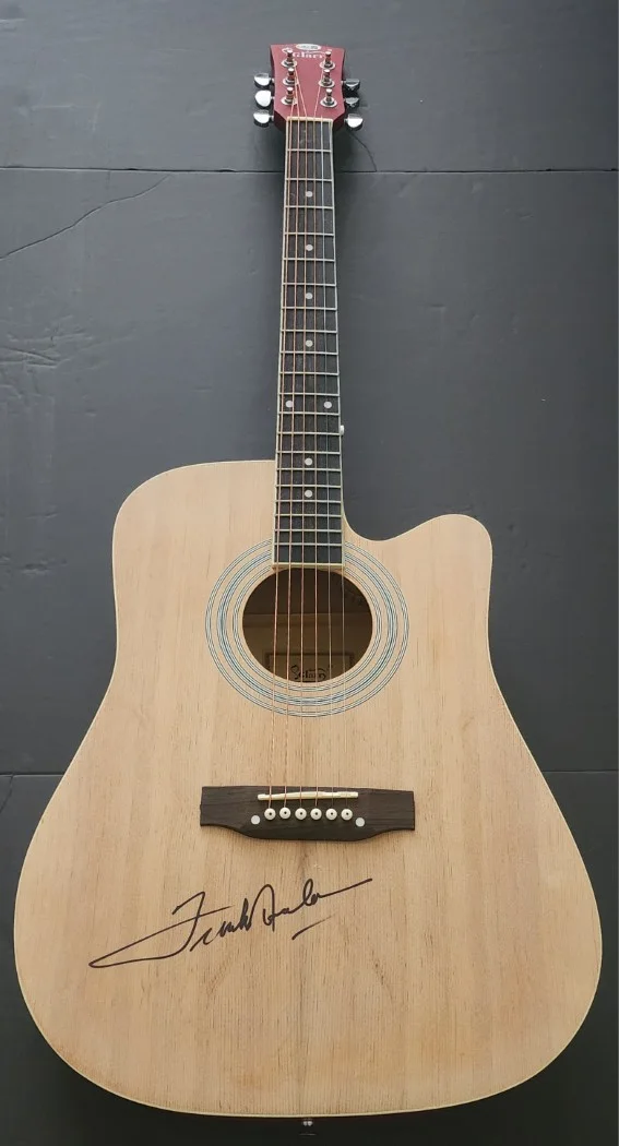 Frankie Avalon Signed Acoustic Guitar Bobby Sox To Stockings JSA CK94225, image 2