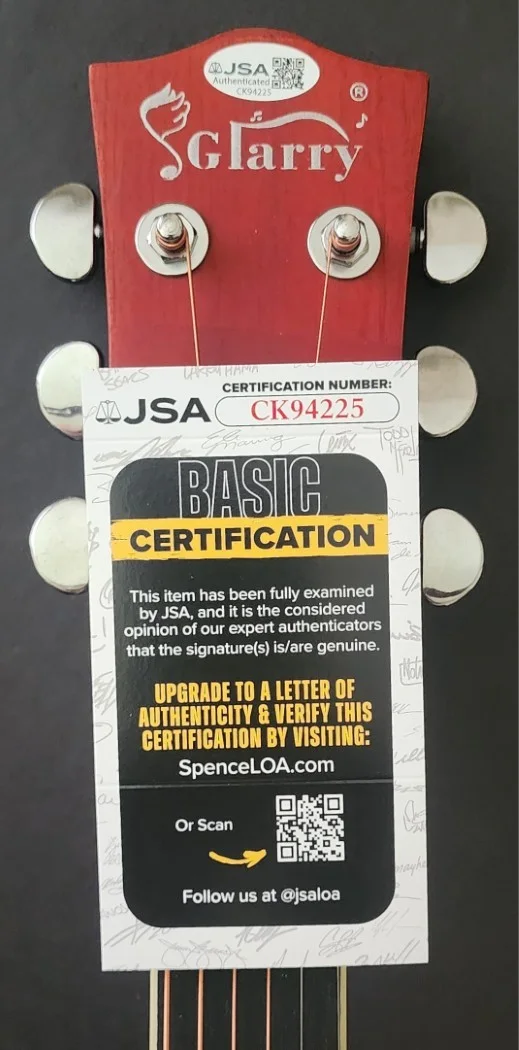 Frankie Avalon Signed Acoustic Guitar Bobby Sox To Stockings JSA CK94225, image 3