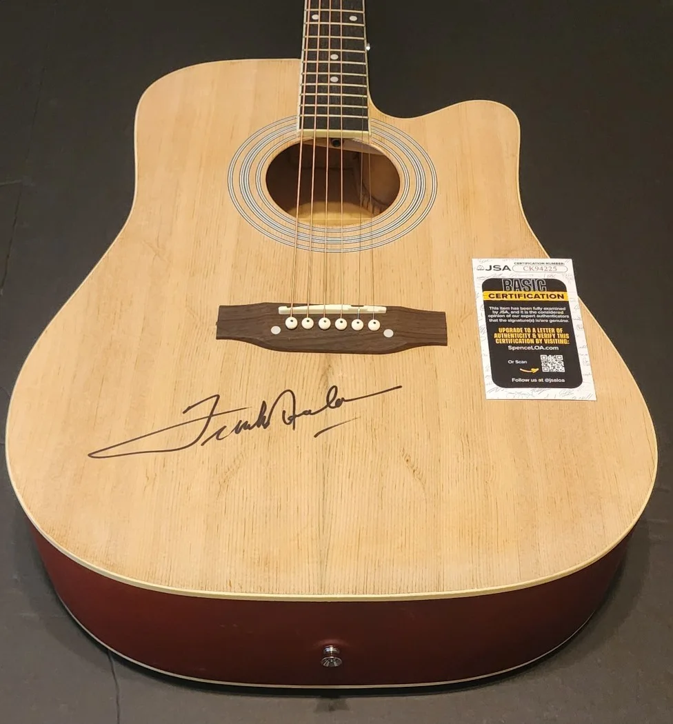 Frankie Avalon Signed Acoustic Guitar Bobby Sox To Stockings JSA CK94225, image 4