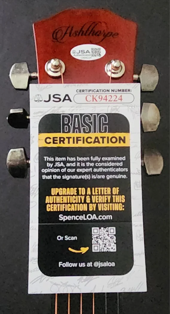 Frankie Avalon Signed Acoustic Guitar Bobby Sox To Stockings JSA CK94224, image 3