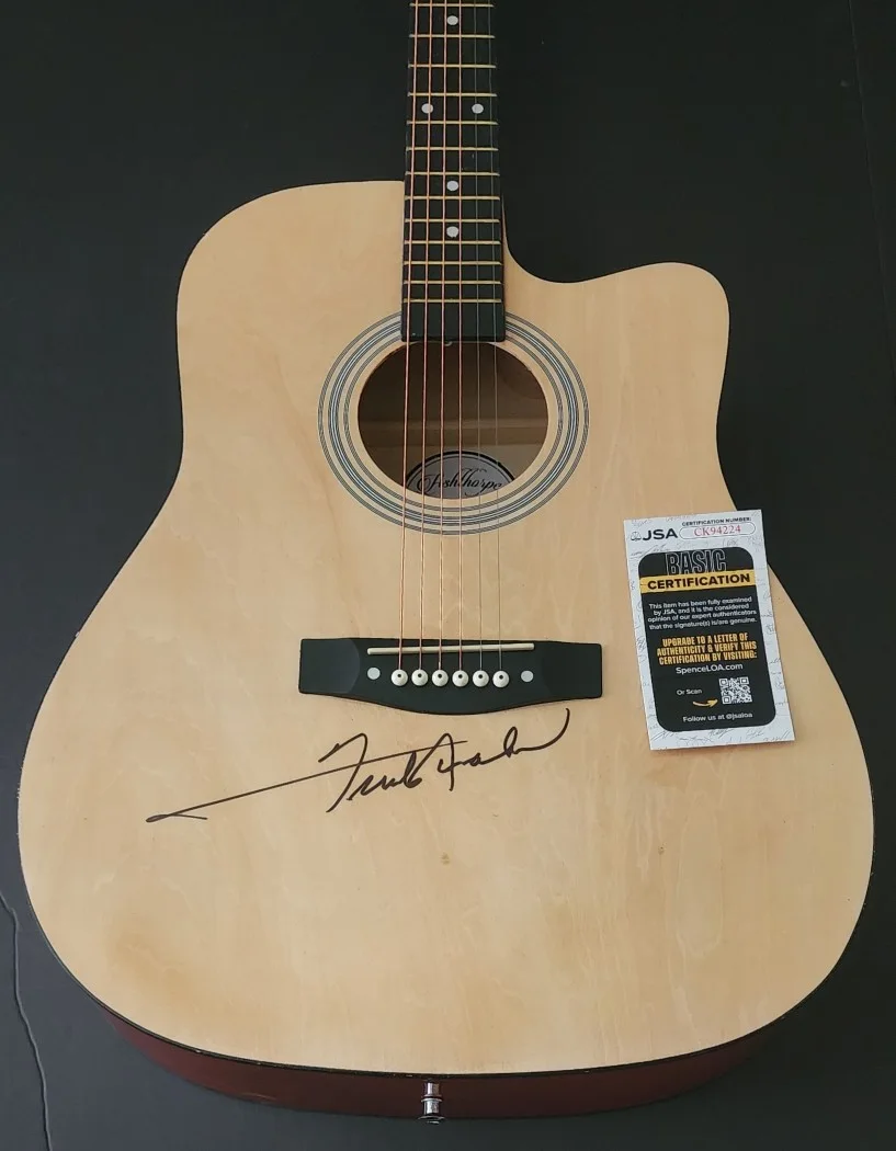 Frankie Avalon Signed Acoustic Guitar Bobby Sox To Stockings JSA CK94224, image 4
