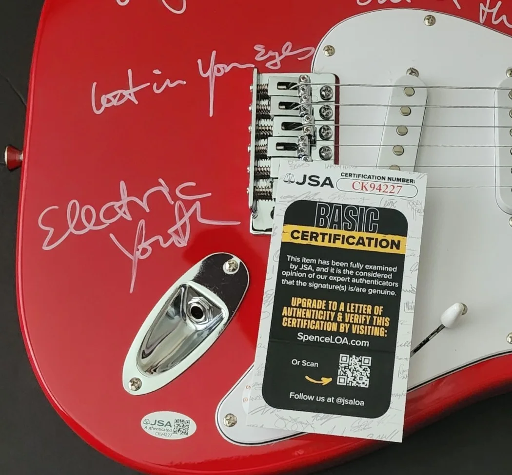Debbie Gibson Signed Electric Guitar Inscribed Lost In Your Eyes JSA CK94227, image 3