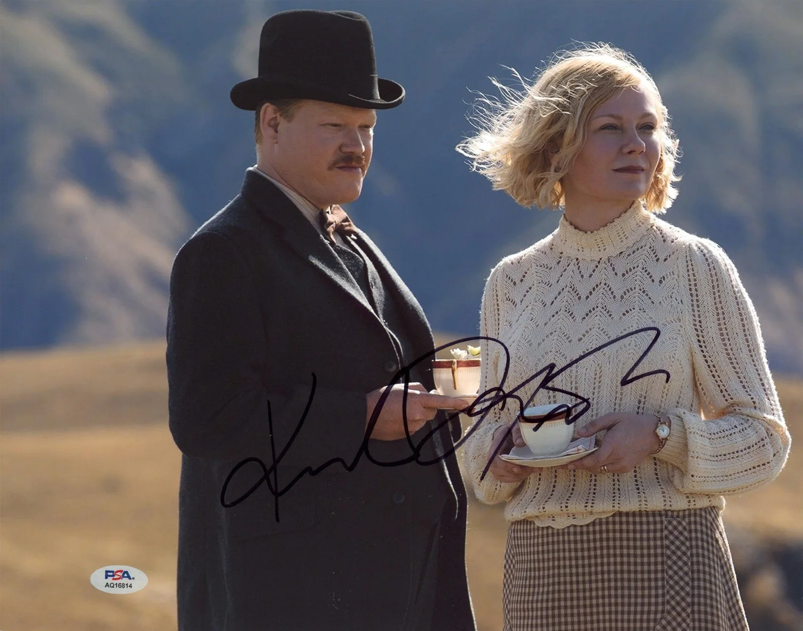 Jesse Plemons & Kirsten Dunst — Jesse Plemons & Kirsten Dunst The Power of the Dog Signed 11x14 Photo PSA/DNA