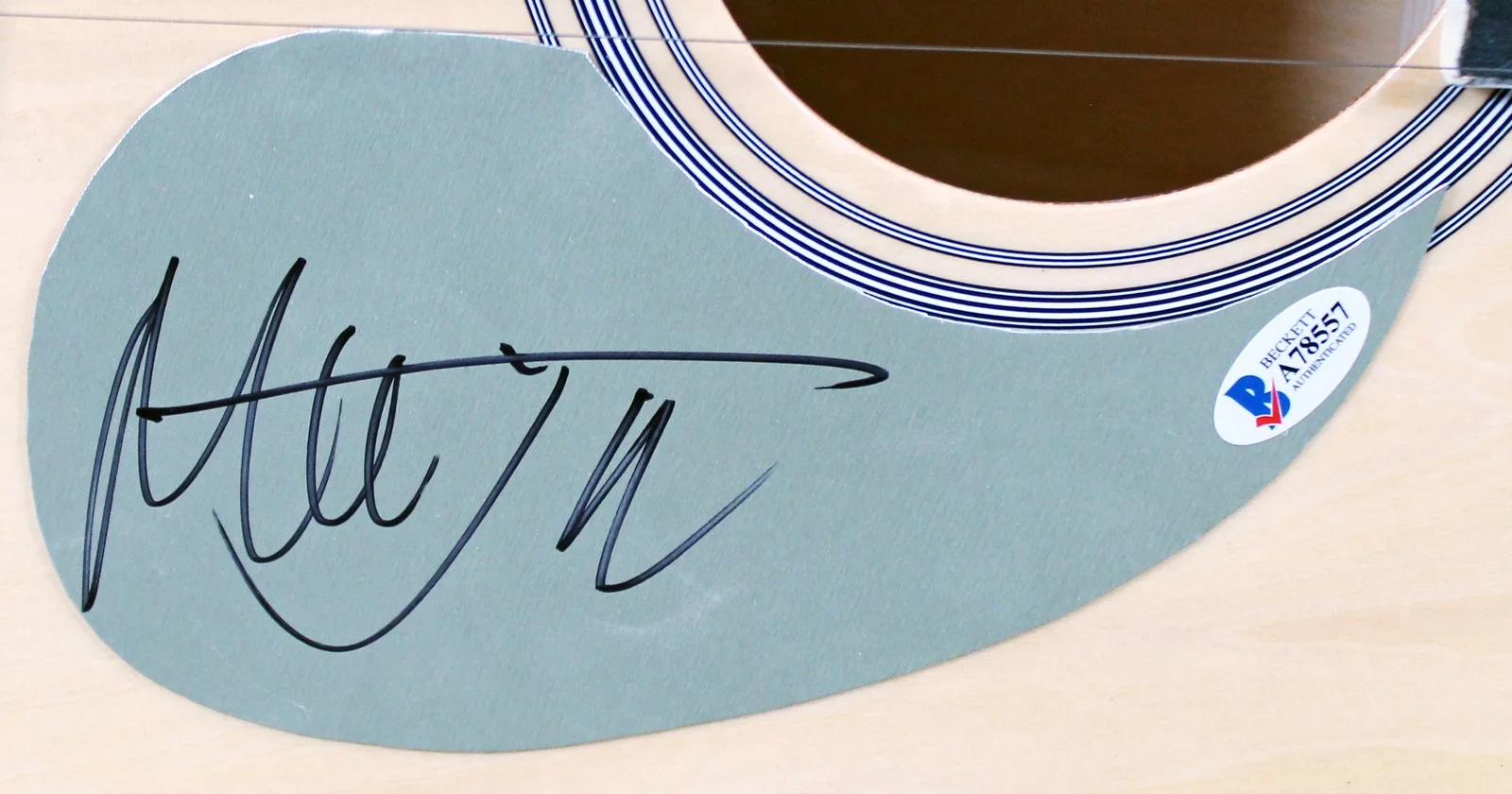 Mick Jagger — Mick Jagger Rolling Stones Authentic Signed Natural Acoustic Guitar BAS #A78557, image 2