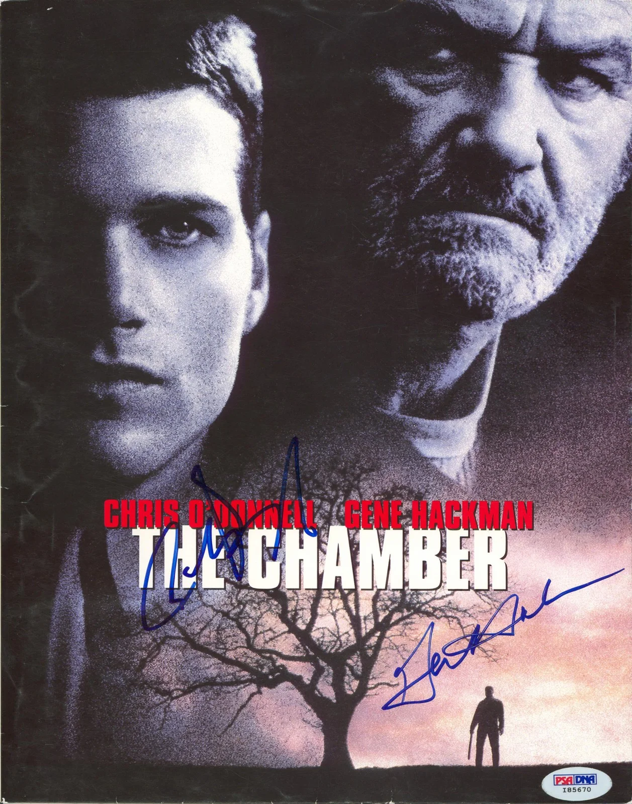 Gene Hackman & Chris O'Donnell — Gene Hackman & Chris O'Donnell The Chamber Authentic Signed Folder PSA I85670