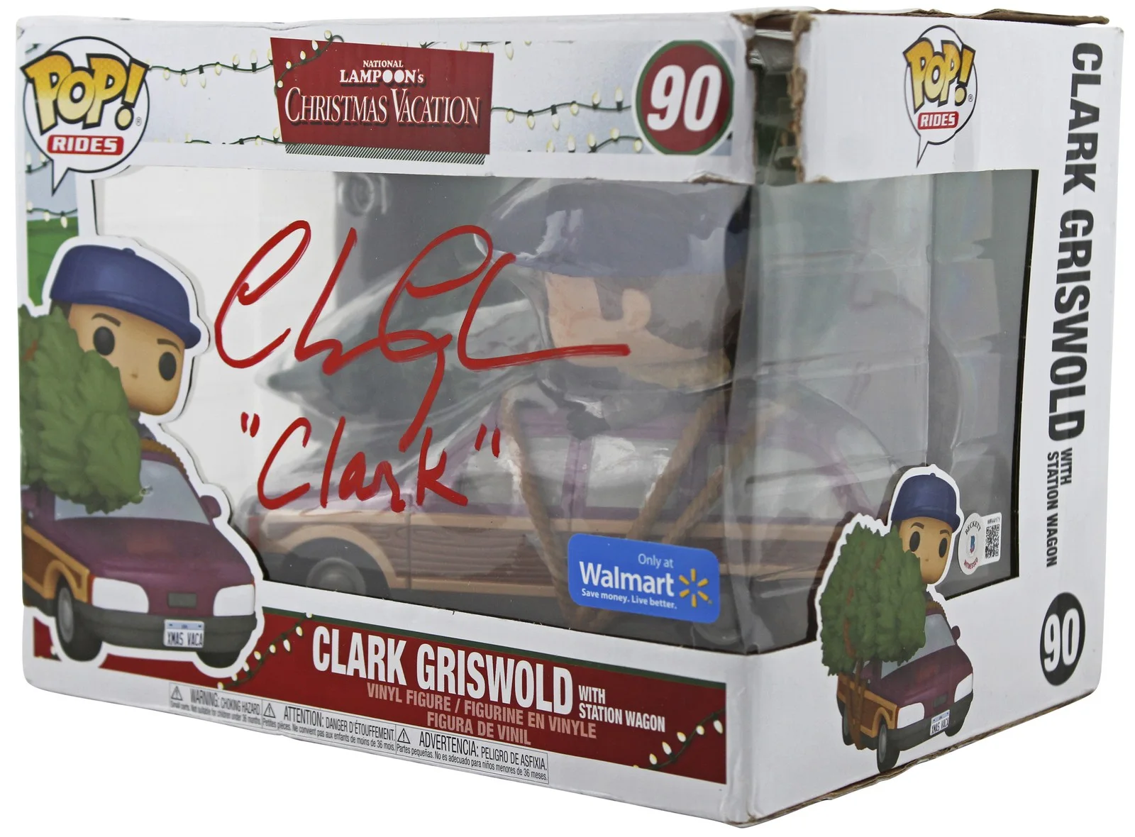 Chevy Chase — Chevy Chase Christmas Vacation "Clark" Signed #90 Funko Pop Vinyl Figure BAS 1, изображение 2