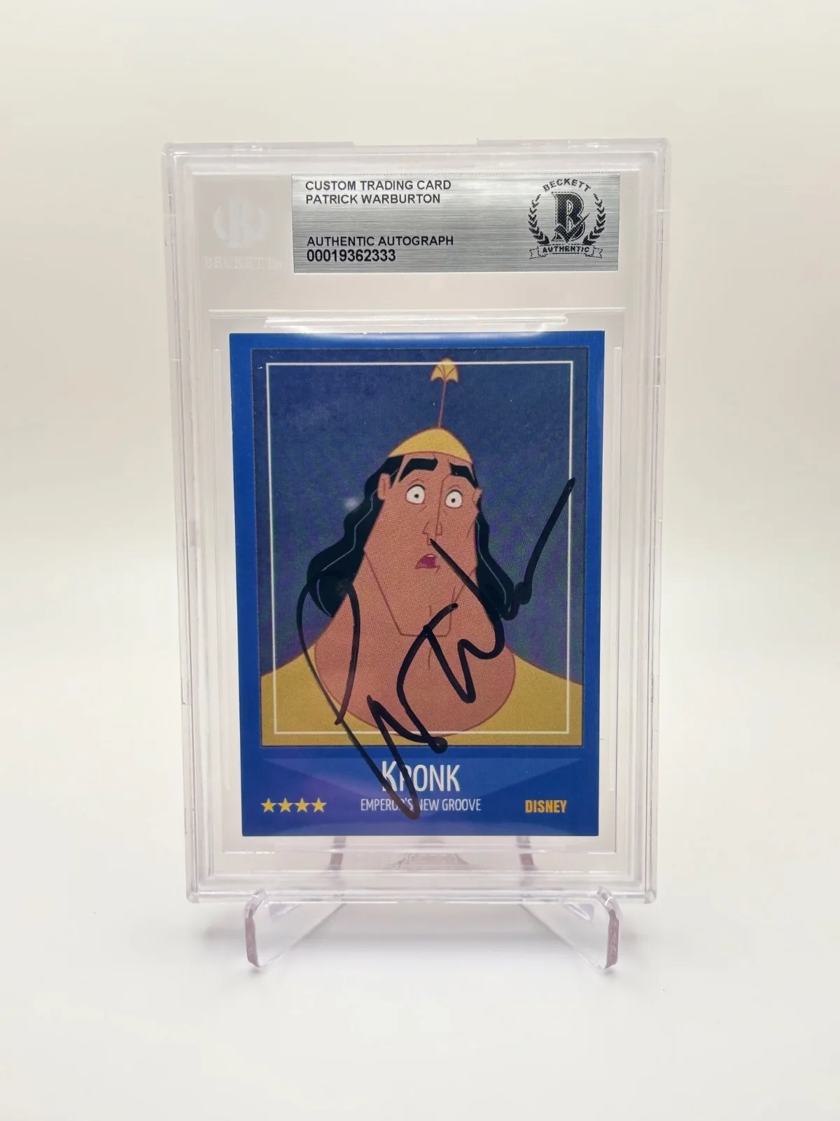 Patrick Warburton — Patrick Warburton Signed Kronk Custom Trading Card BAS Emperor's New Groove