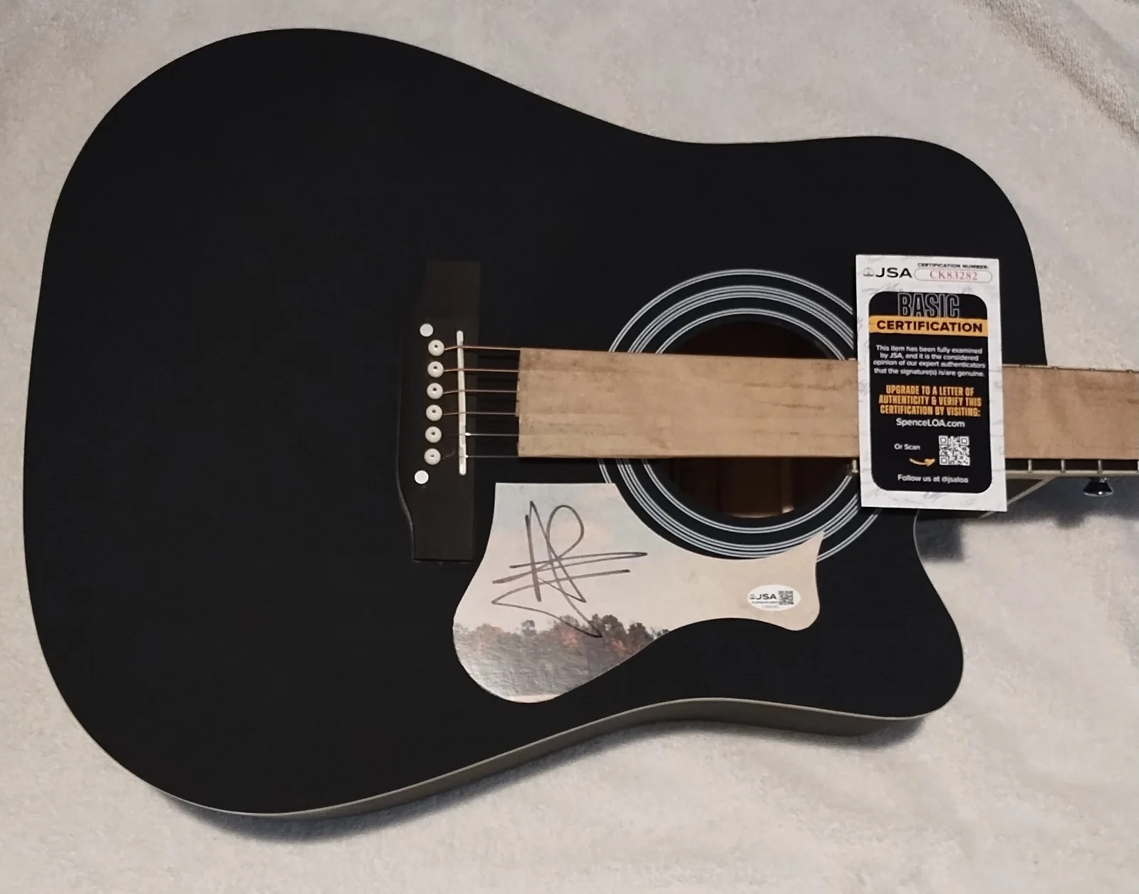 STAIND SIGNED GUITAR AARON LEWIS CD LP FRAYED AT BOTH ENDS BREAK THE CYCLE COA, image 2